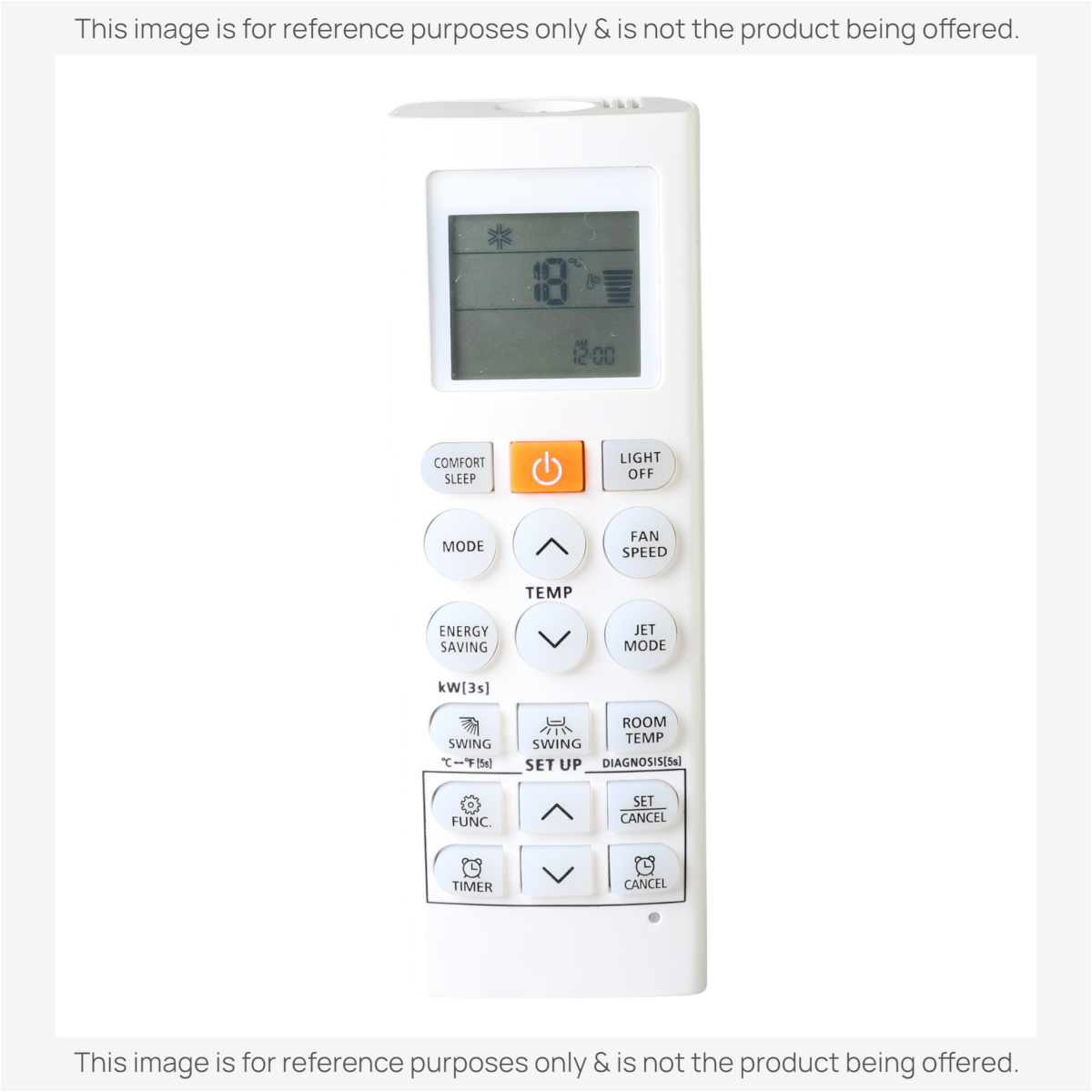 Anderic KTN828 universal remote control for LG mini split air conditioners with backlit LCD and function buttons