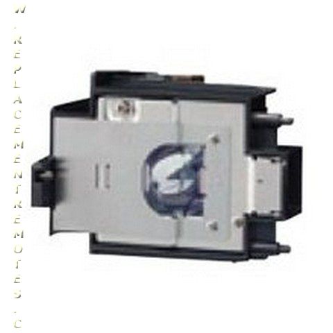 Close-up of a rectangular metallic electronic component, partially enclosed in black casing with multiple connectors. Ideal for use in the Generic AN-D400LP for SHARP Projector Lamp Assembly or as a genuine original Phoenix bulb replacement.