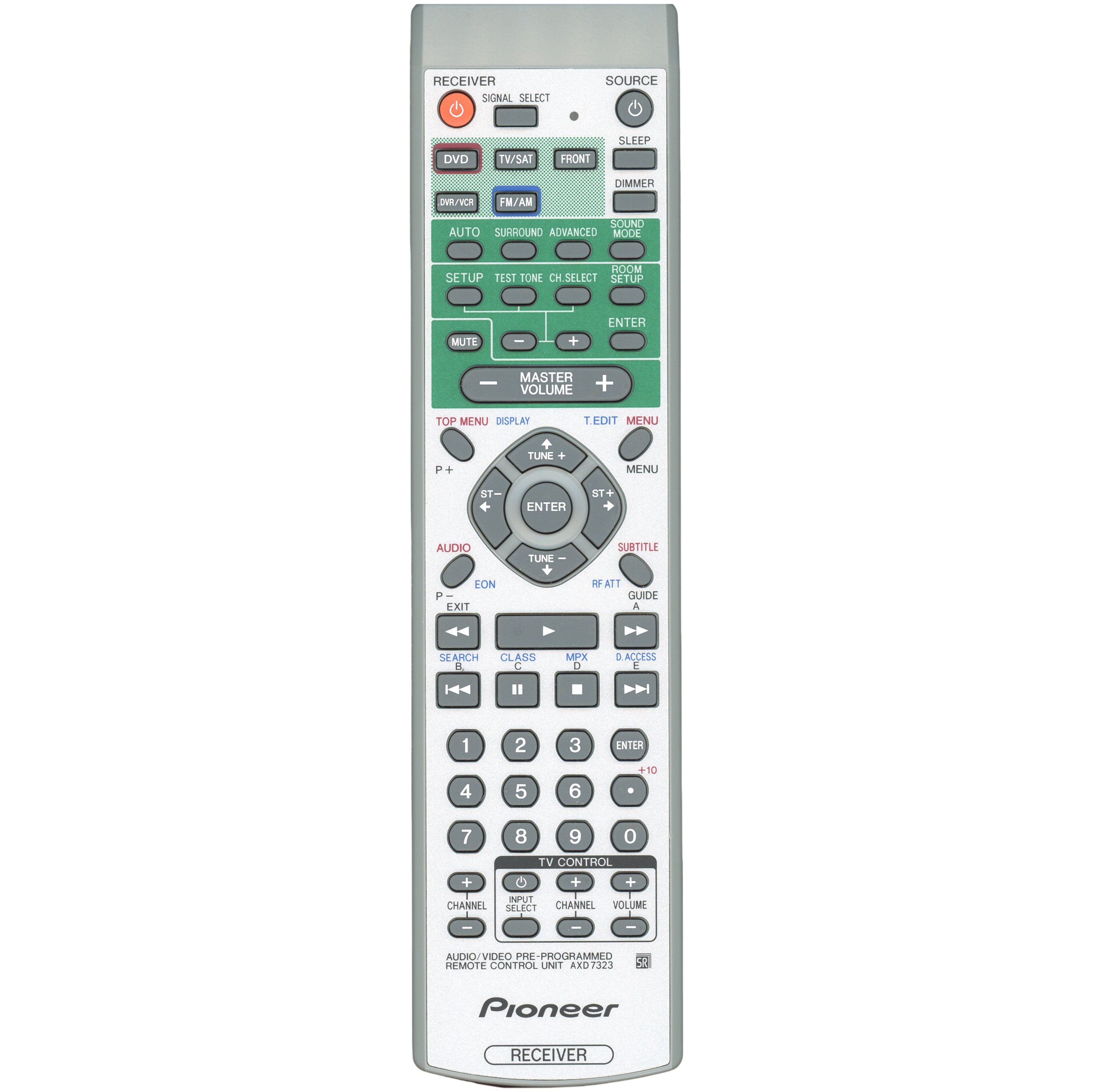 Télécommande pour récepteur audio vidéo multicanal Pioneer AXD7323 - AXD7323