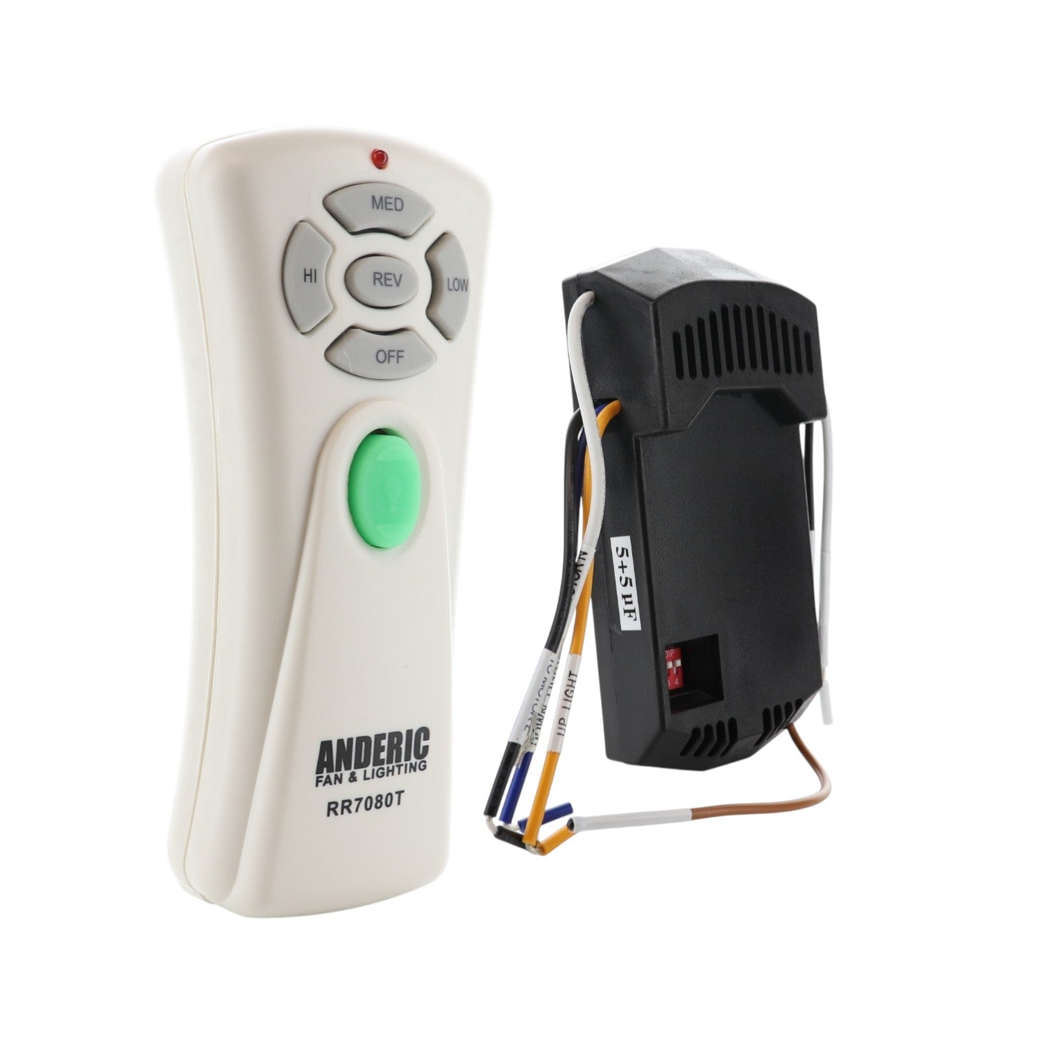 Anderic WindwardIIIKit Replacement Ceiling Fan Remote Control Kit for Hampton Bay Windward III | RR7080T-UC7067GMRX-KIT