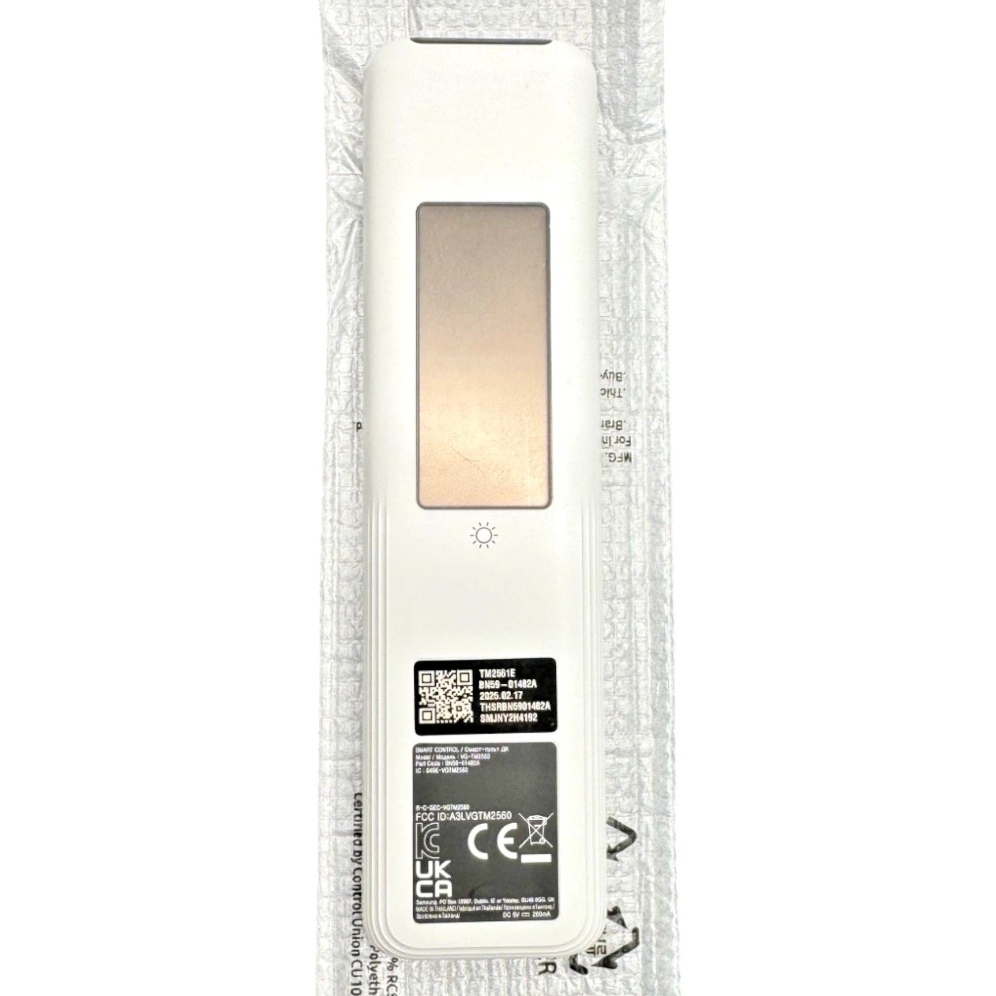 Samsung BN59-01482A / TM2561E Smart Monitor and The Frame TV Remote Control | White | SolarCell | Voice | Ai | USB - BN5901482A