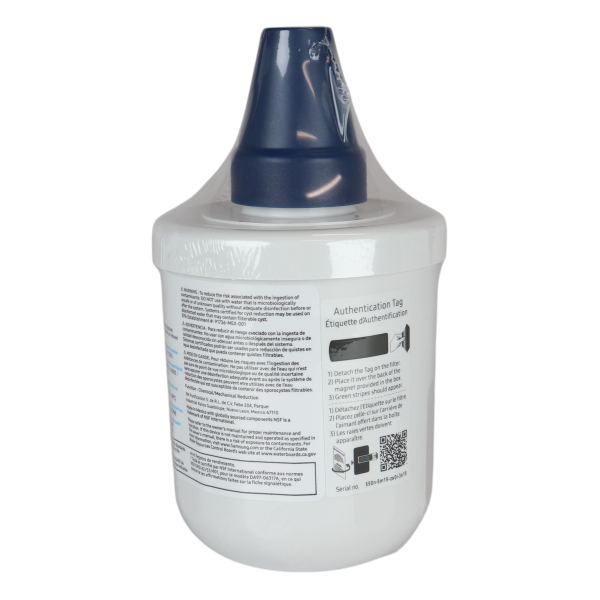 Filtre à eau de rechange d'origine Samsung HAFIN2/EXP pour réfrigérateur - DA29-00003G (nouvelle version)