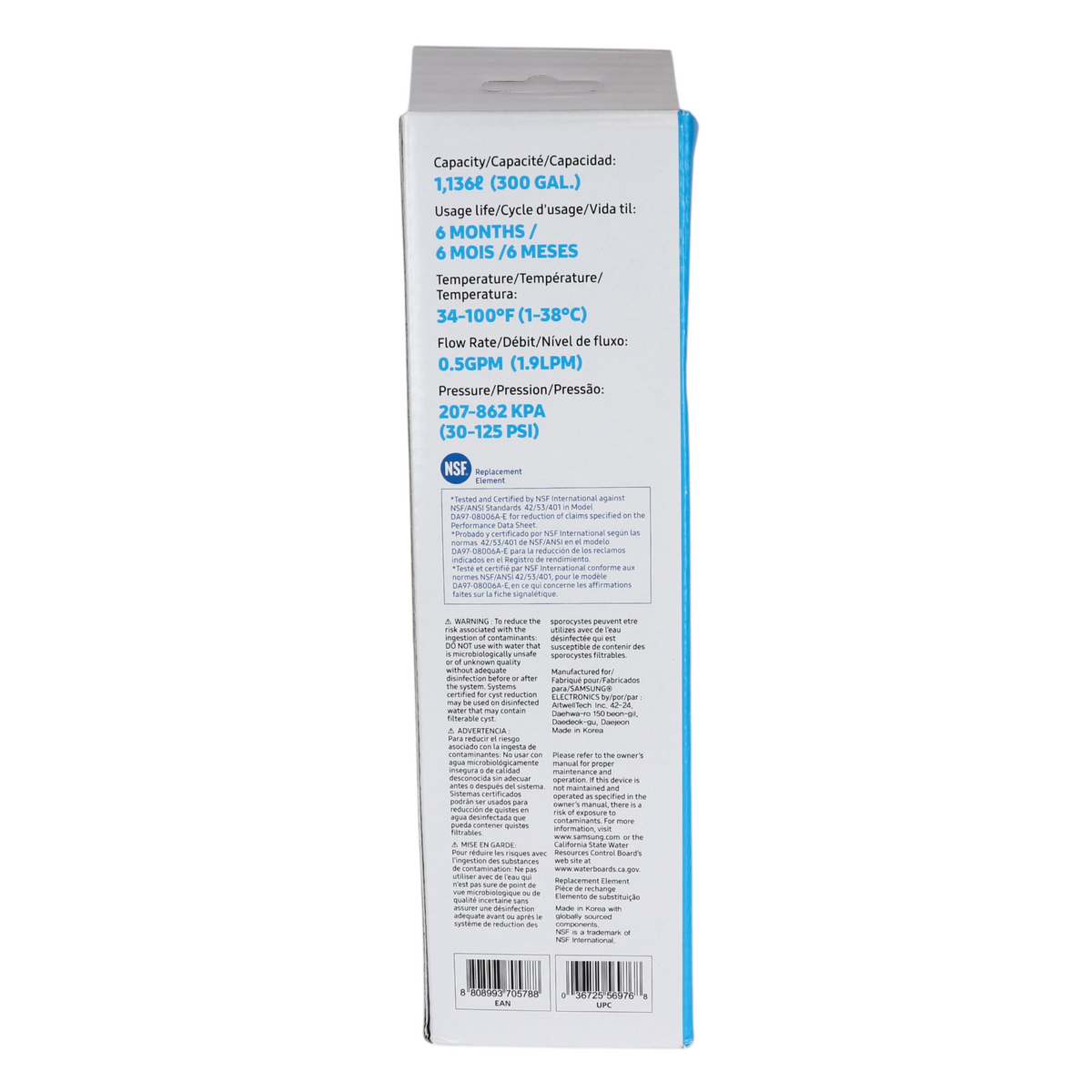 SAMSUNG HAFCIN/EXP Replacement Refrigerator Water Filter DA29-00020B - DA97-08006A-E