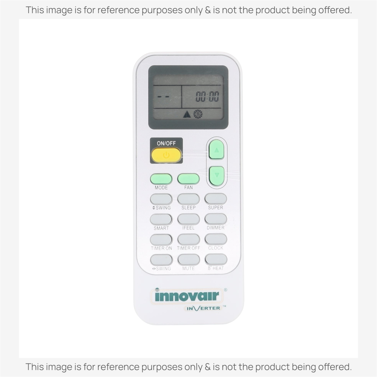 Anderic universal air conditioner remote control for Innovair units with backlit LCD display and numeric keypad