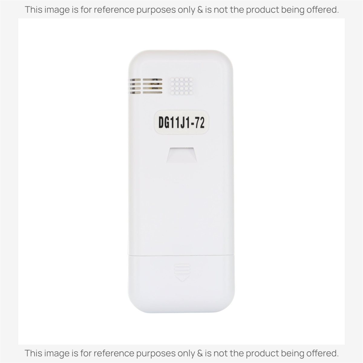 Anderic white replacement remote control for Innovair DG11J1-72 air conditioner units with a clean back view.