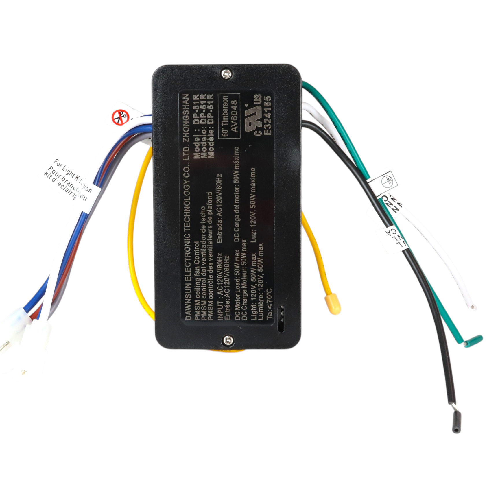 Récepteur pour ventilateur de plafond à moteur CC Dawnsun DP-51R