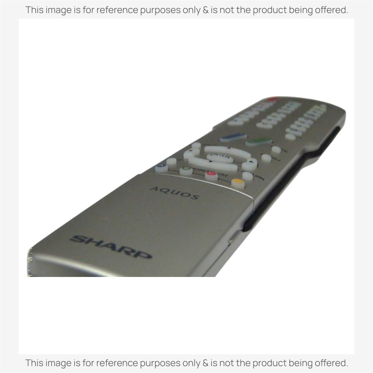 Anderic silver replacement remote control for Sharp AQUOS televisions with labeled buttons and ergonomic design
