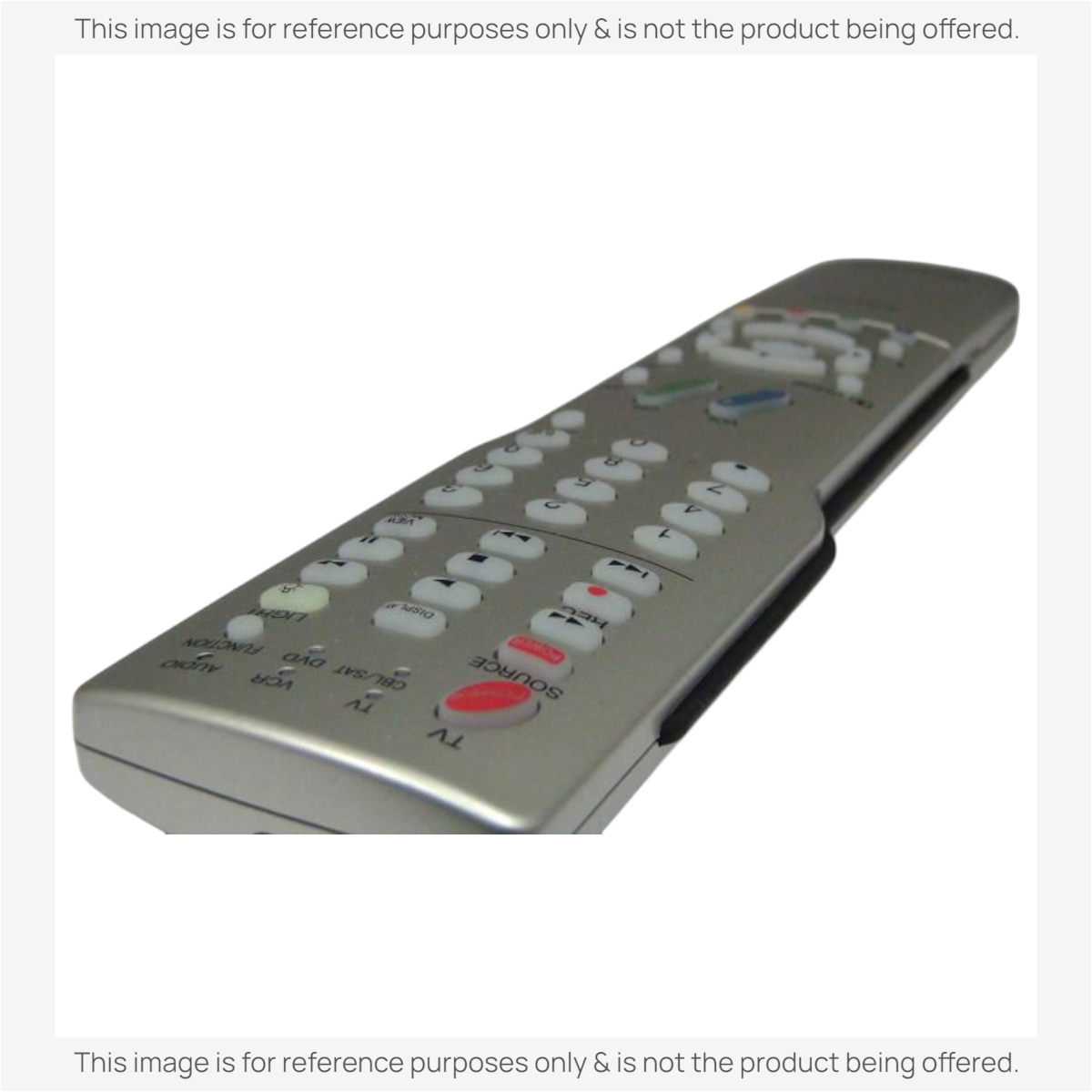 Anderic substitute remote control for Sharp AQUOS TVs, featuring a silver finish and standard navigation buttons.