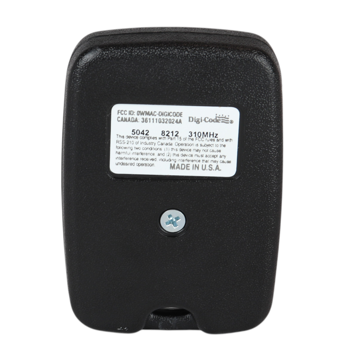 DigiCode DC5042 310 Mhz 1 Button Keychain Garage Door Opener Remote Control
