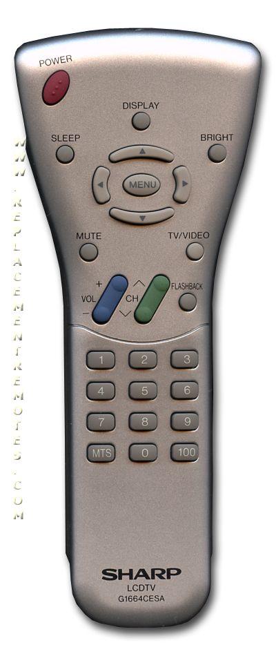 Sharp G1664CESA TV Remote Control