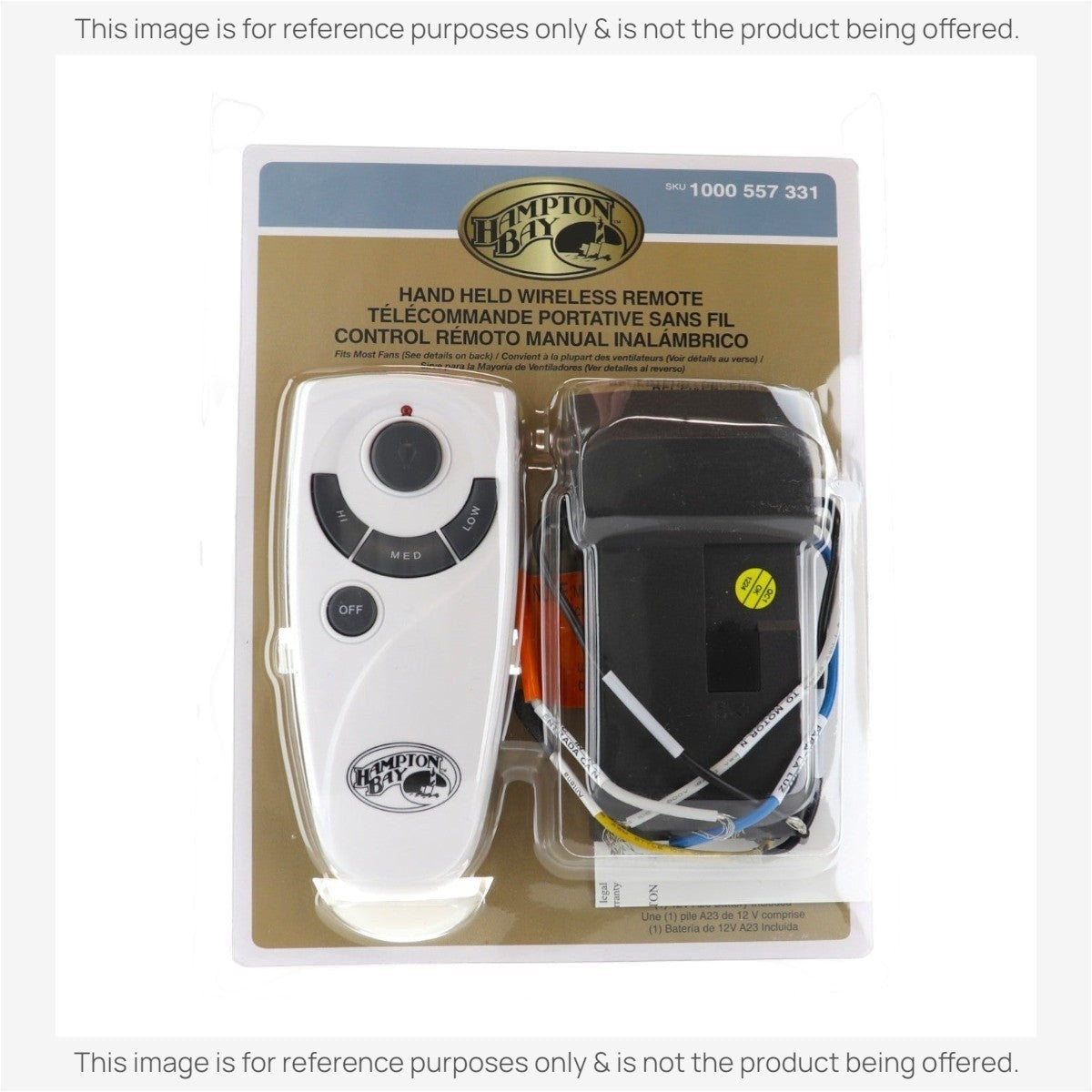 Kit de télécommande universelle à 3 vitesses pour ventilateur de plafond Hampton Bay - 70830