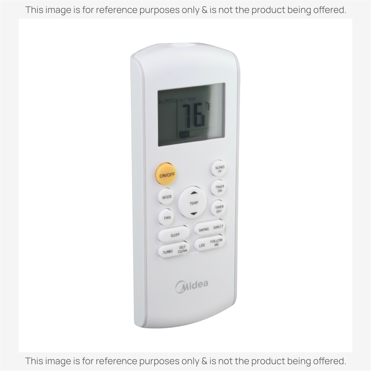 Anderic replacement remote control for Midea mini-split air conditioners with backlit LCD and intuitive buttons