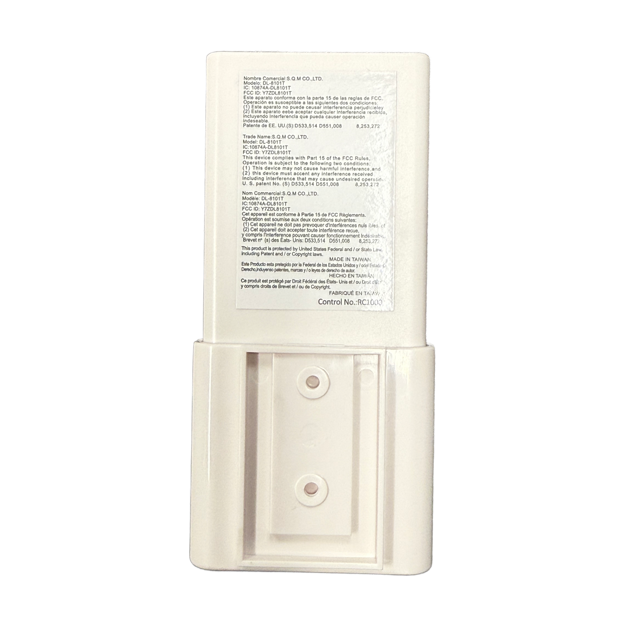 Minka-Aire AireControl 6-Speed Handheld Ceiling Fan Remote Control - White - RC1000, DL-8101T, Y7ZDL8101T