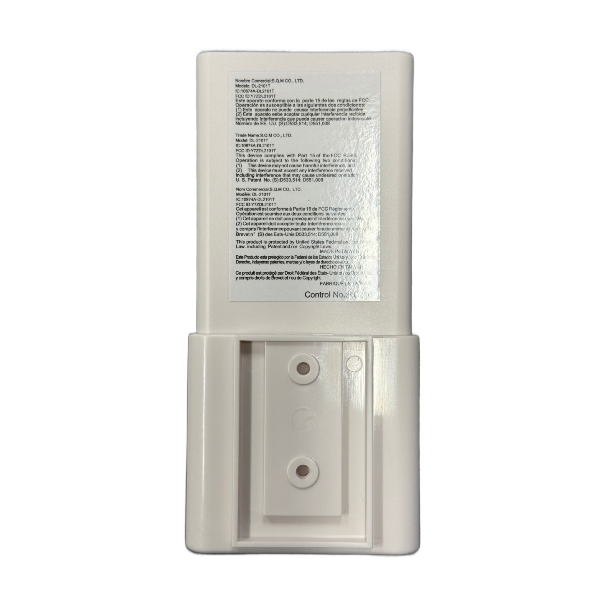 Minka-Aire AireControl 3-Speed Handheld Ceiling Fan Remote Control with Reverse Key - White - RC210, DL-2101T, Y7ZDL2101T
