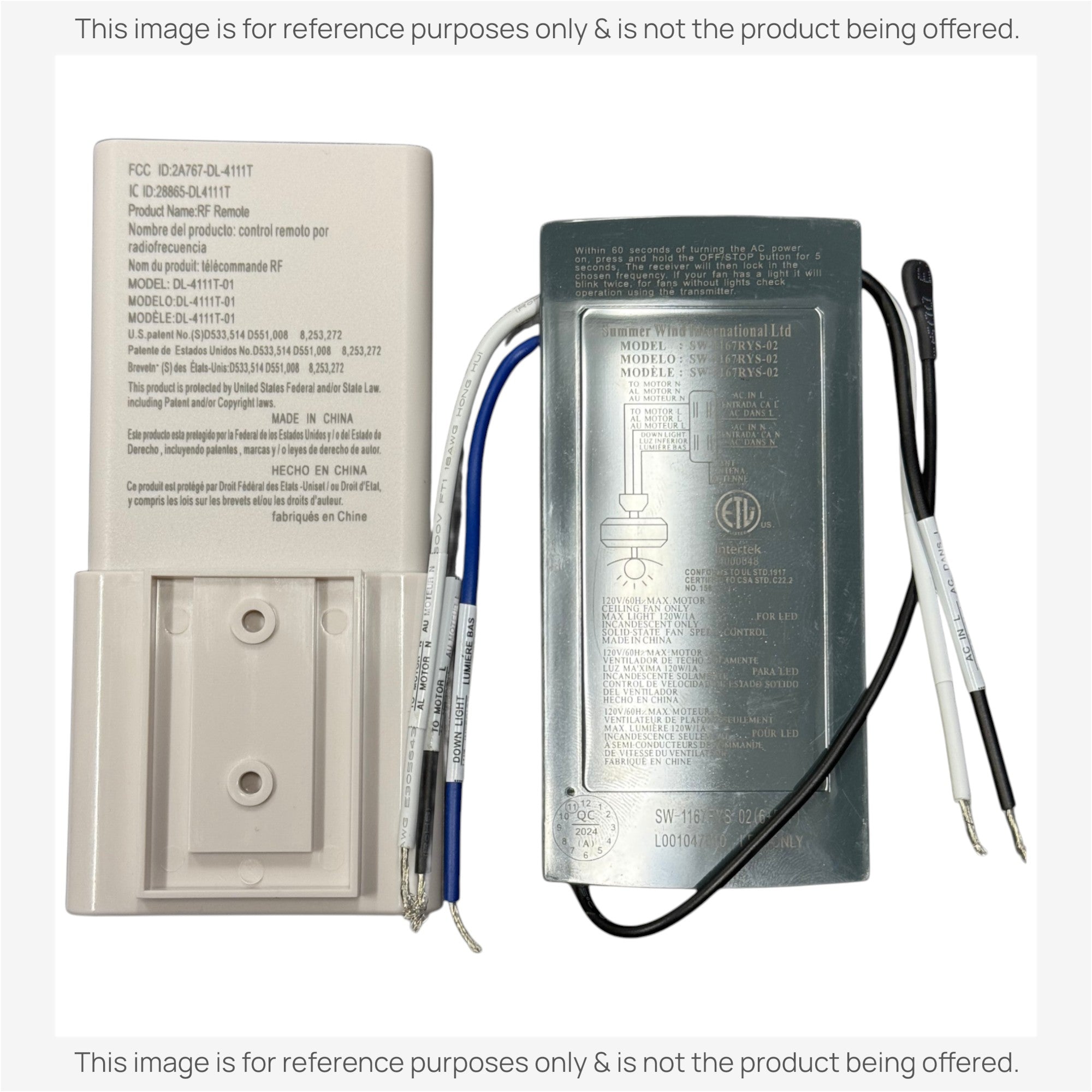 Anderic Substitute for Minka-Aire AireControl 3 Speed Universal 256 Bit Handheld Ceiling Fan Remote Control Kit RCS223L [63T-AC83T-KIT]