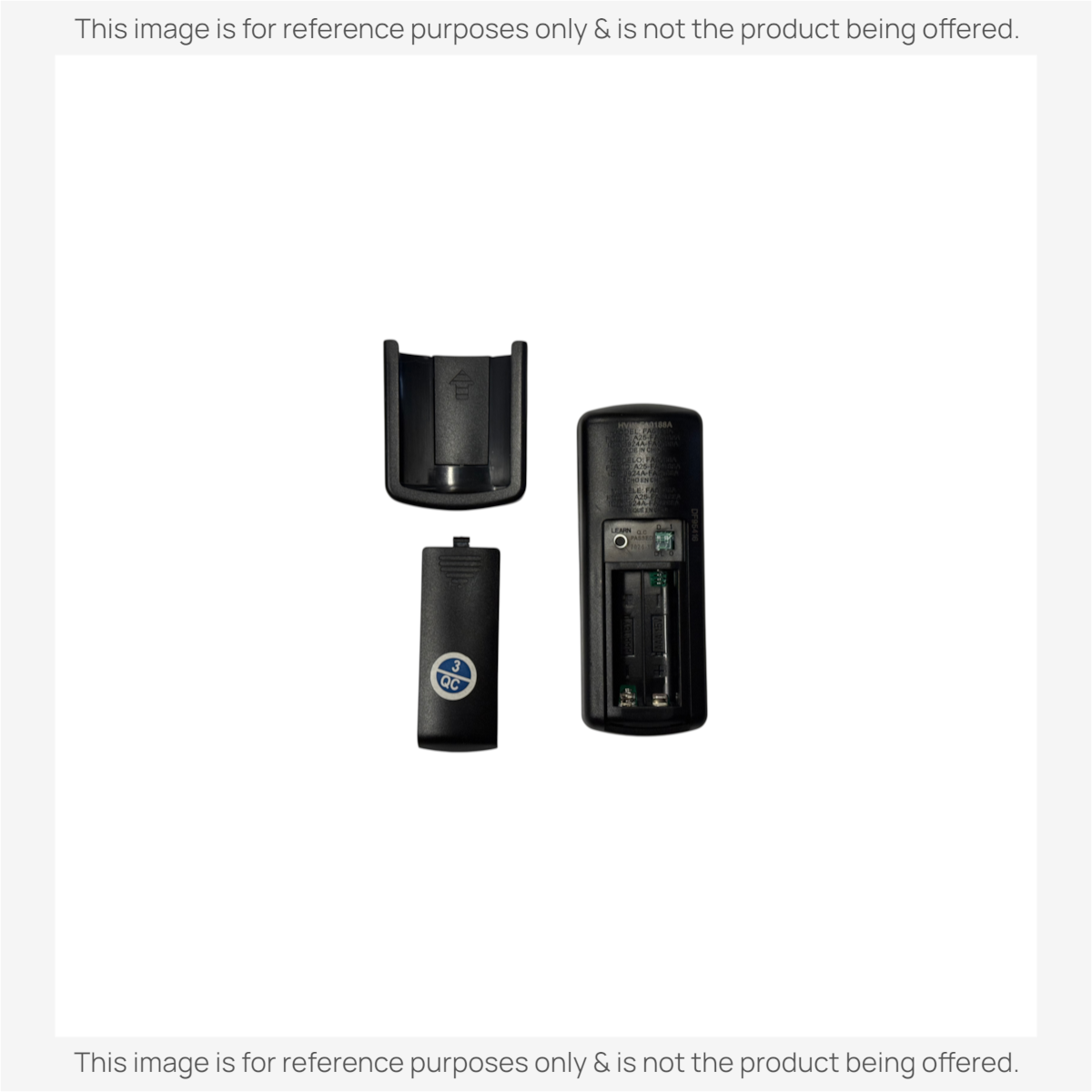Anderic Harbor Breeze ceiling fan remote control battery compartment and wall mount bracket in black