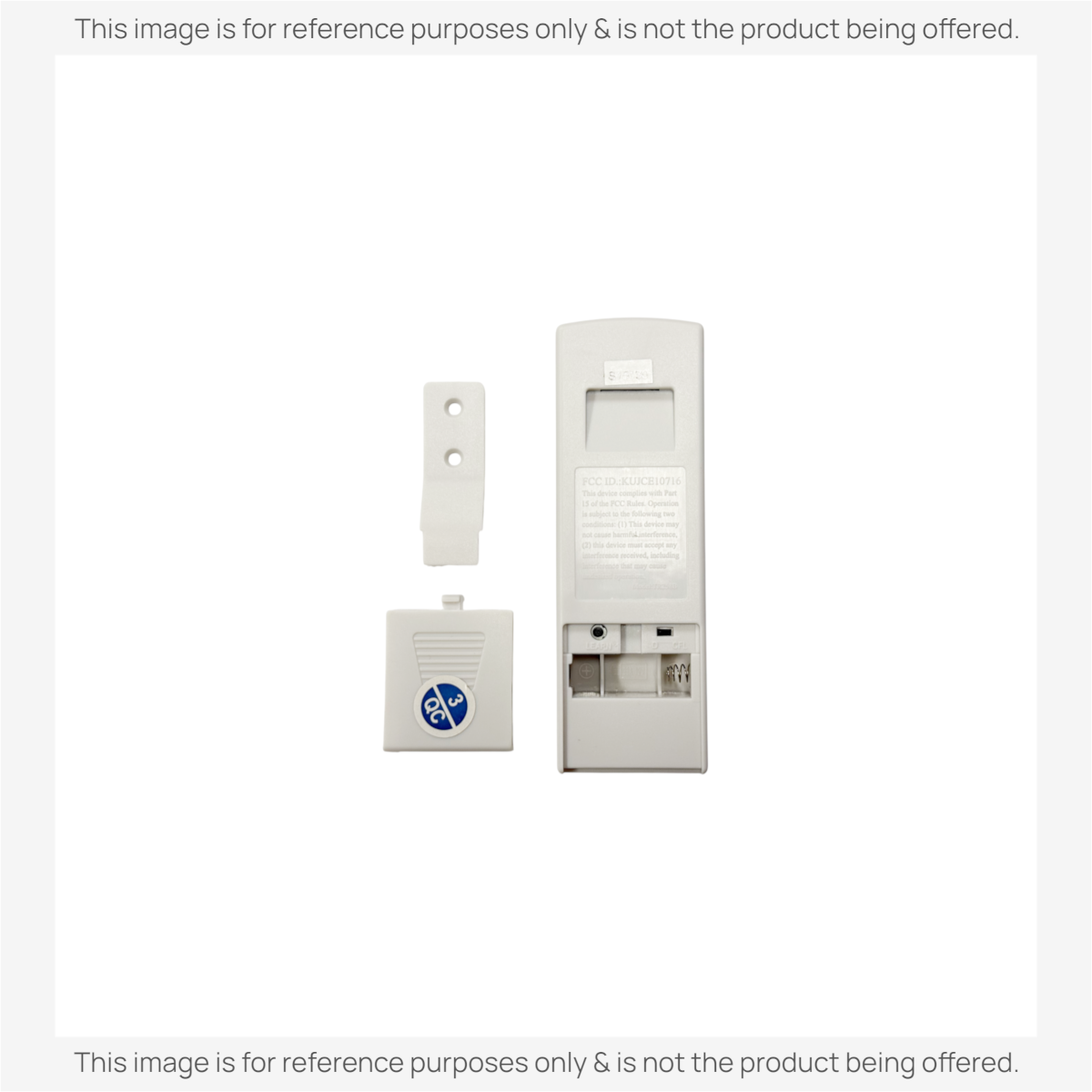 Anderic replacement remote control for Harbor Breeze ceiling fans, showing the back view with battery compartment.