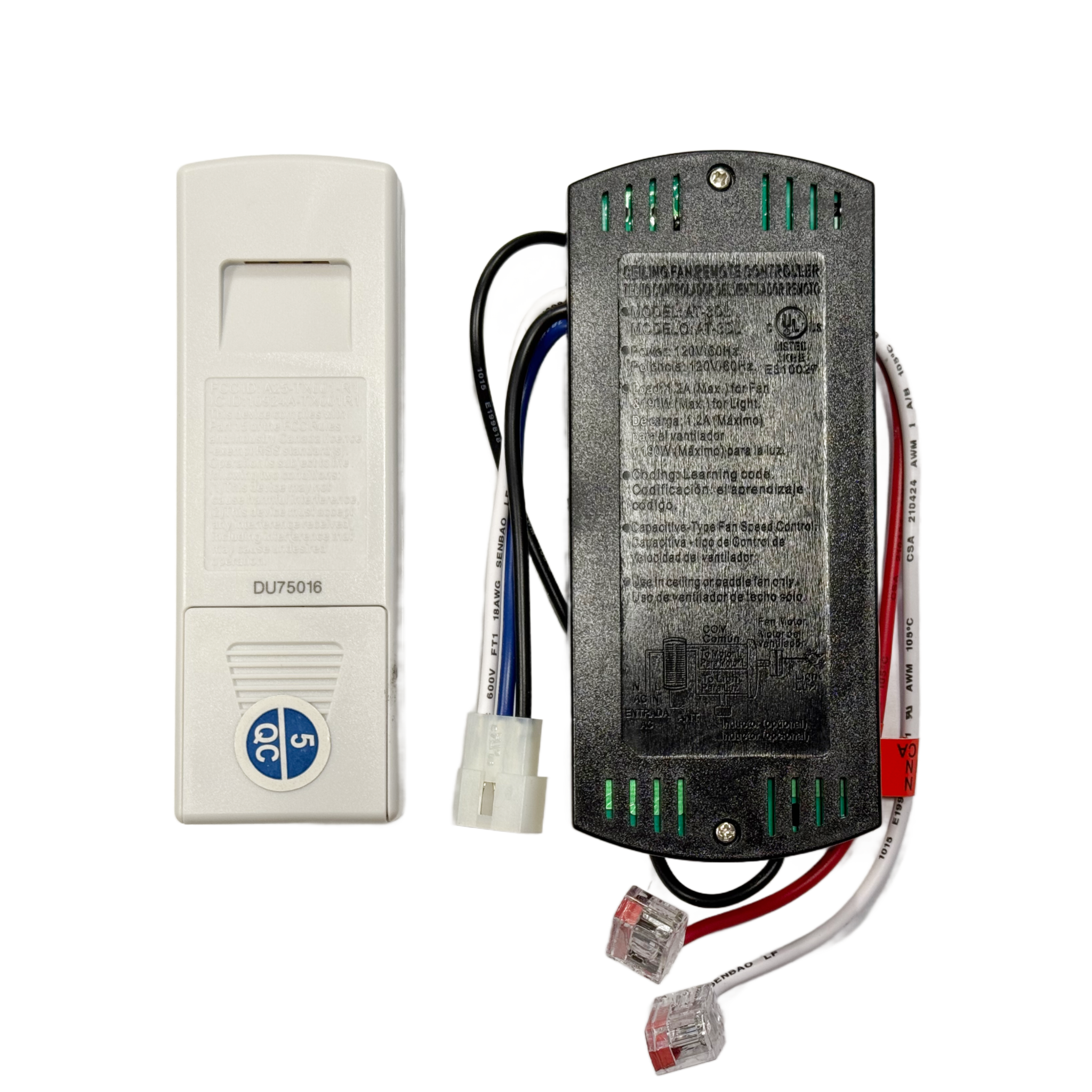 Harbor Breeze Remote Control and Receiver Kit for Crosswinds Ceiling Fans | 4L000005370, A25-TX001-R1, AT-3DL