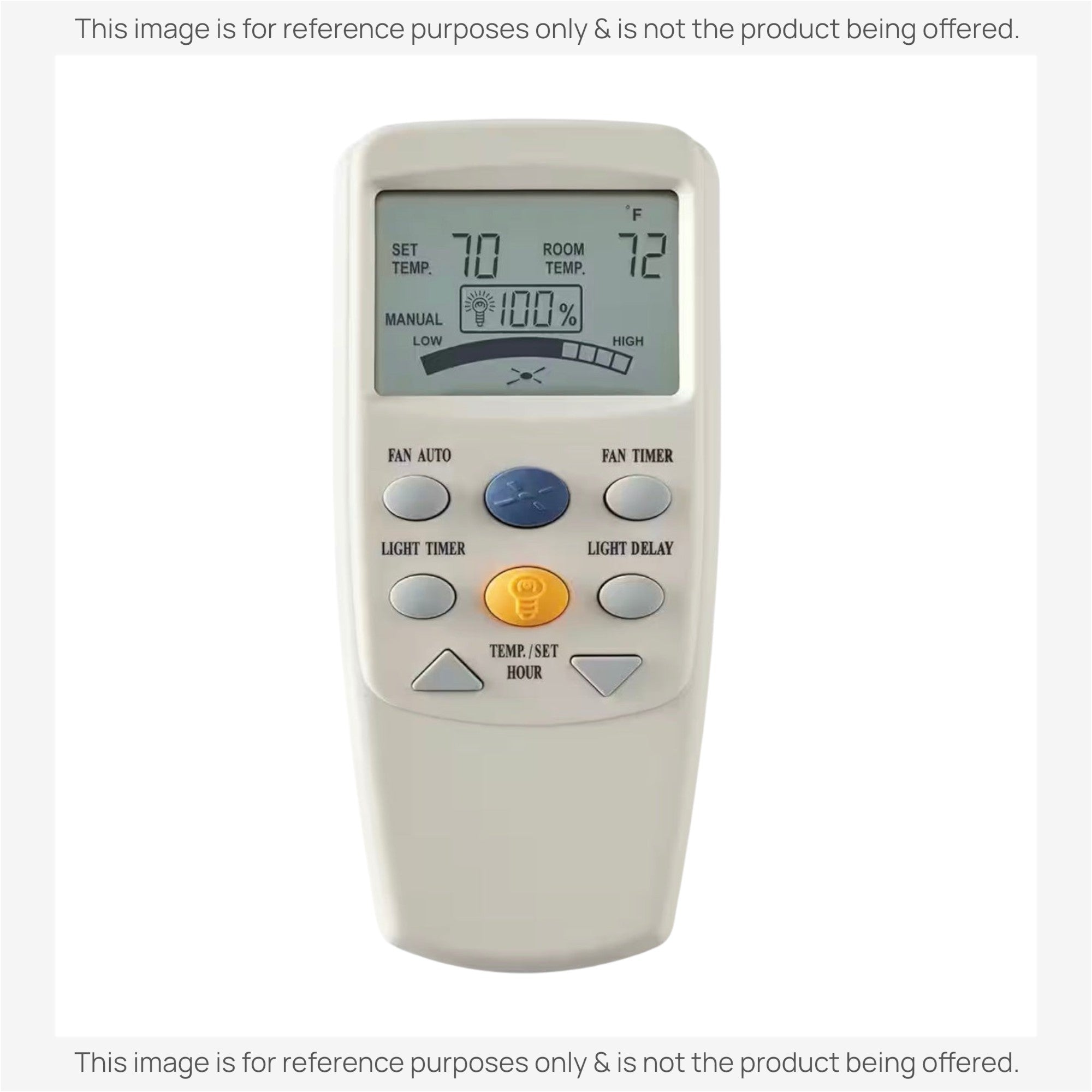 Sustituto del kit de control remoto termostático para ventilador de techo universal de 3 velocidades con pantalla LCD Hampton Bay [CHQ7096TKIT]