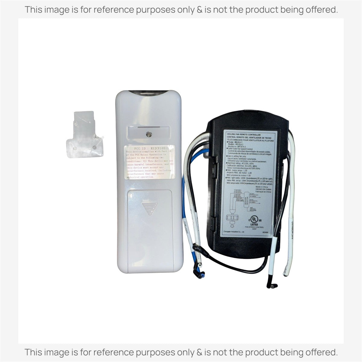 Anderic Substitute for Design House KUJCE10511 Ceiling Fan Remote Control Kit - 154286 [63T-AC83T-KIT]