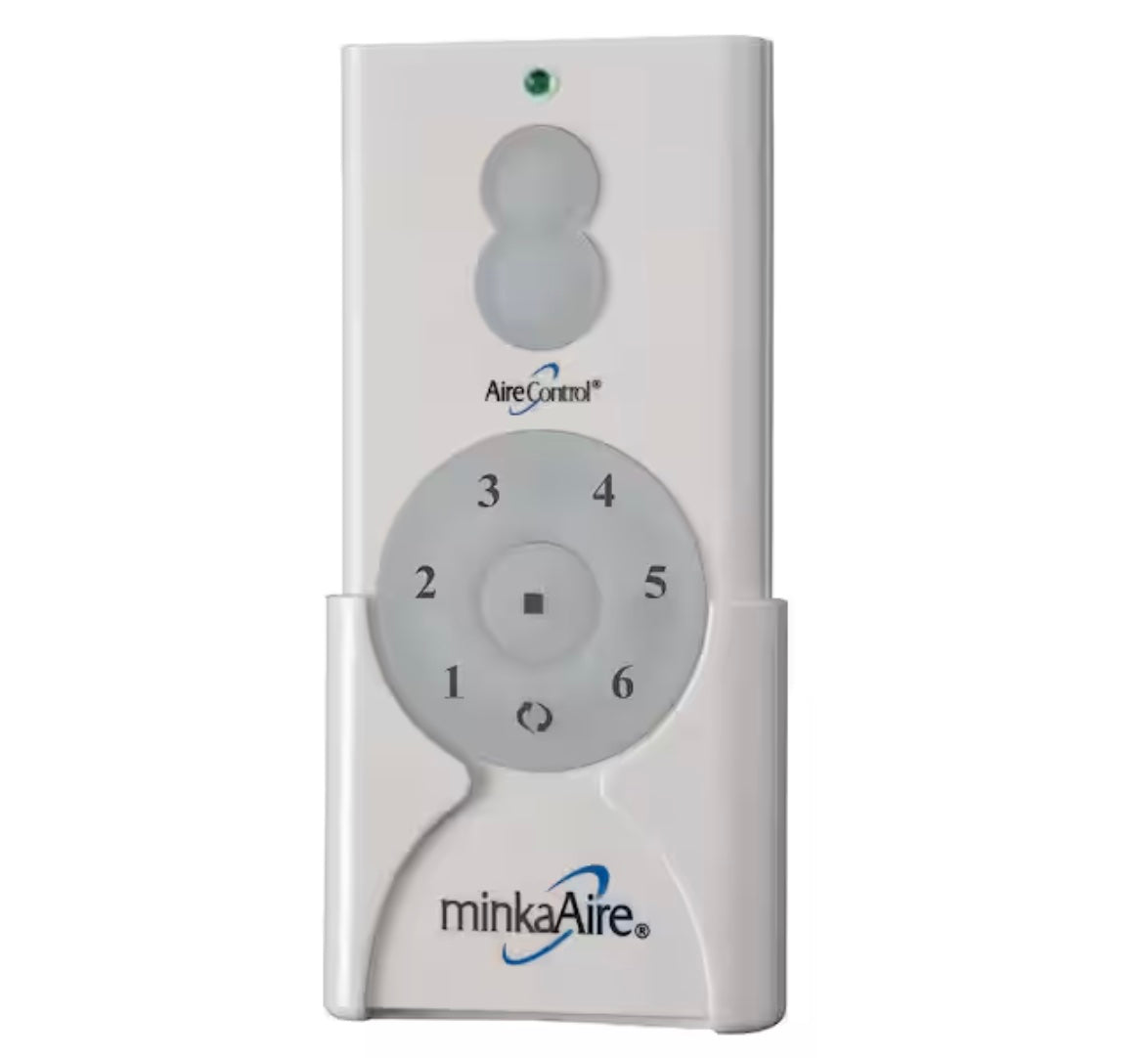 Minka-Aire AireControl 6-Speed 32 Bit Dimmer Handheld Ceiling Fan Remote Control - White - RC400, CR400T, 2AHC3CR400T