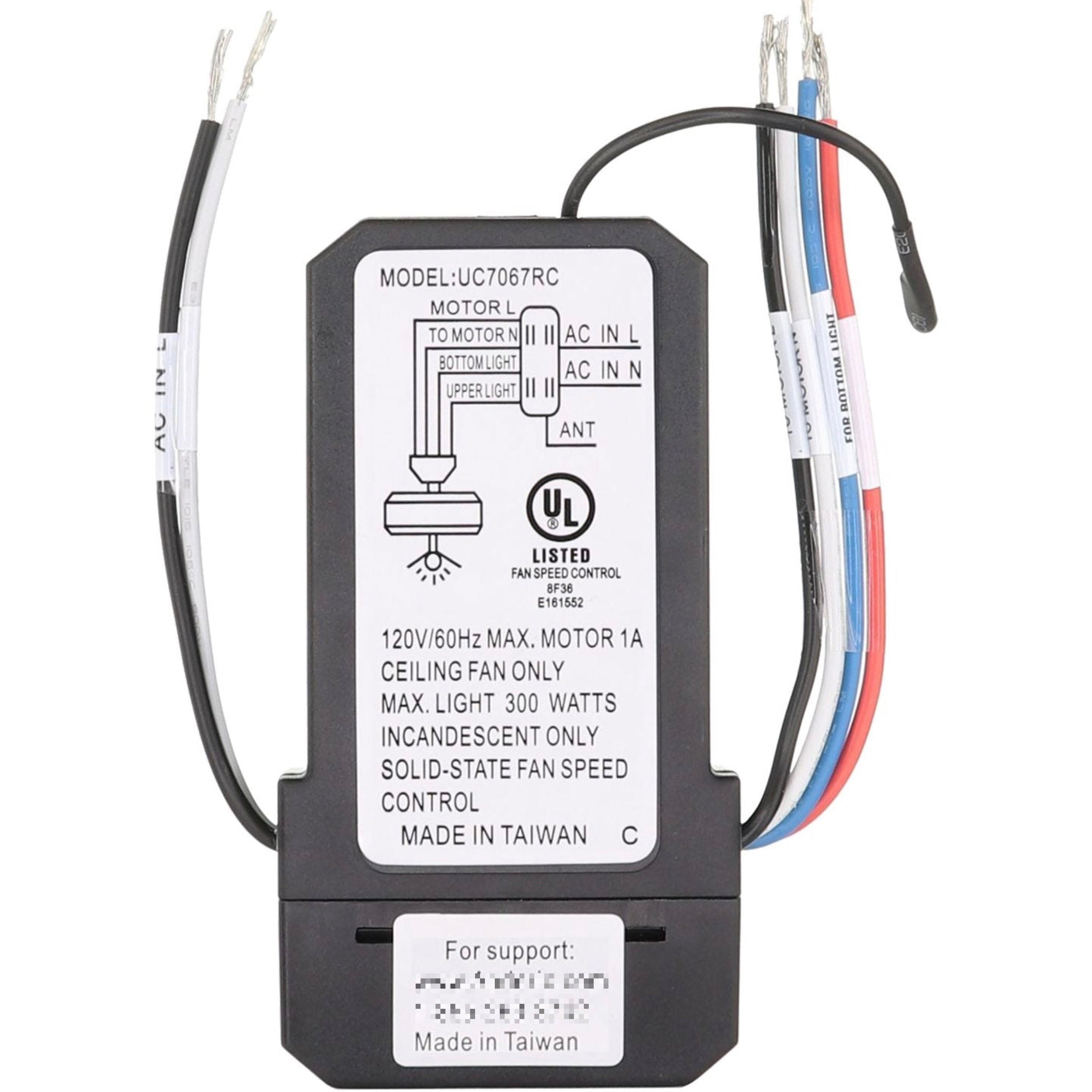 セキュリティ・セーフティ Kokickman UC7067RC New OEM Remote Receiver Hampton Bay 7067FM-51C(4+5
