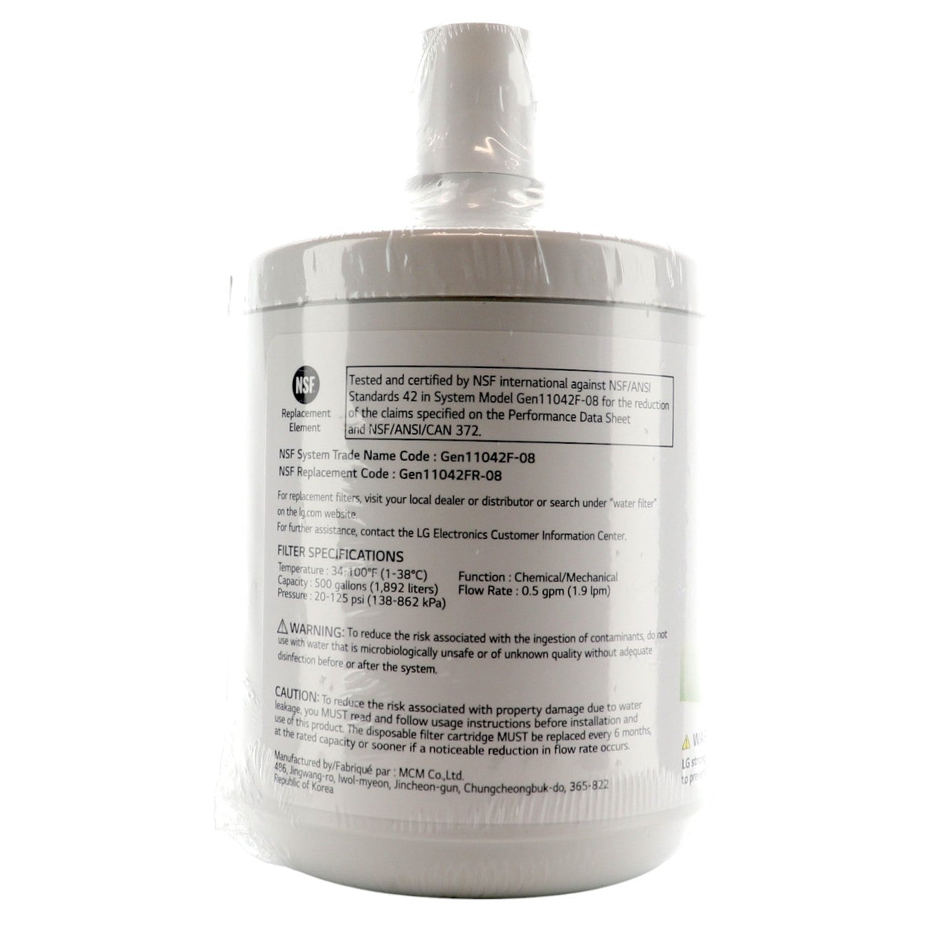 Filtro de agua para refrigerador LG ADQ72910911