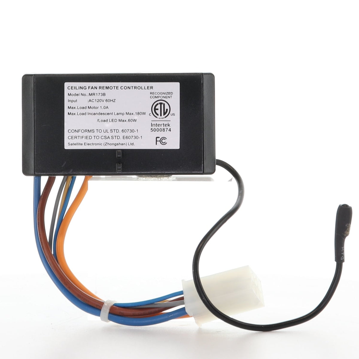Kit récepteur et télécommande Harbor Breeze pour ventilateurs de plafond Boltz 52 pouces et Boltz II | 4L000014440, KUCJE10716, MR173B