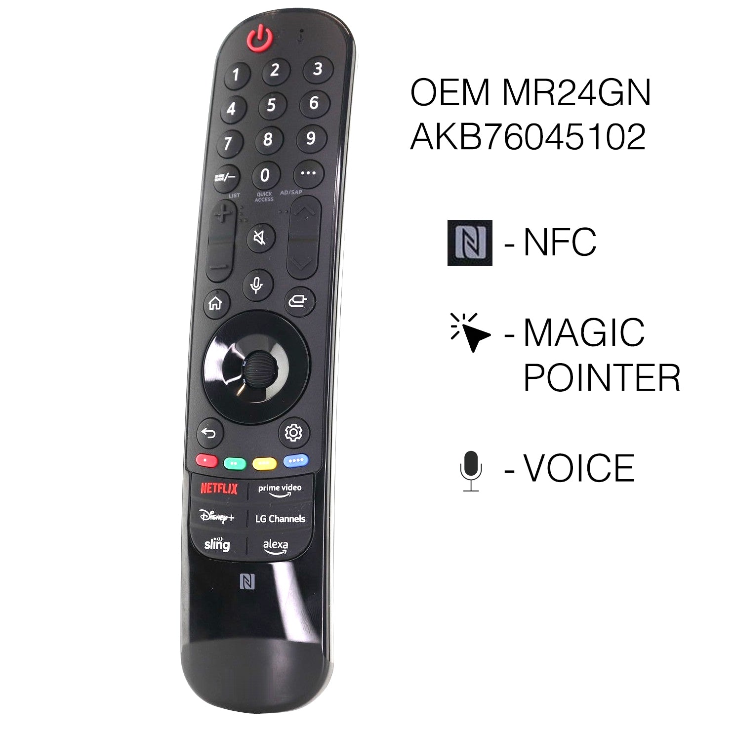 Control remoto para productos electrónicos de consumo LG AKB76045102