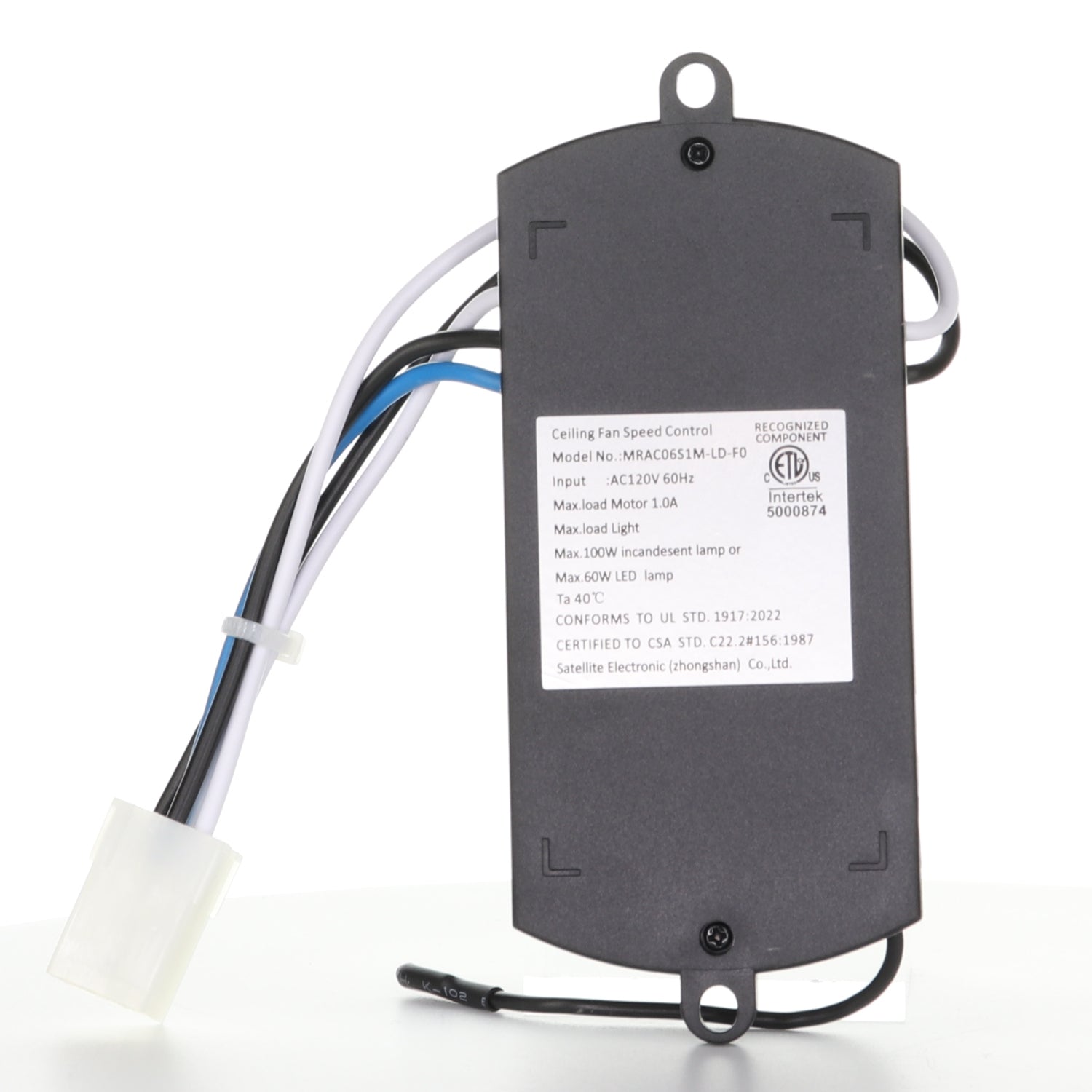 Récepteur ANDERIC MRAC06S1M pour ventilateurs de plafond Harbor Breeze Mazon - MRAC06S1M-LD-F0