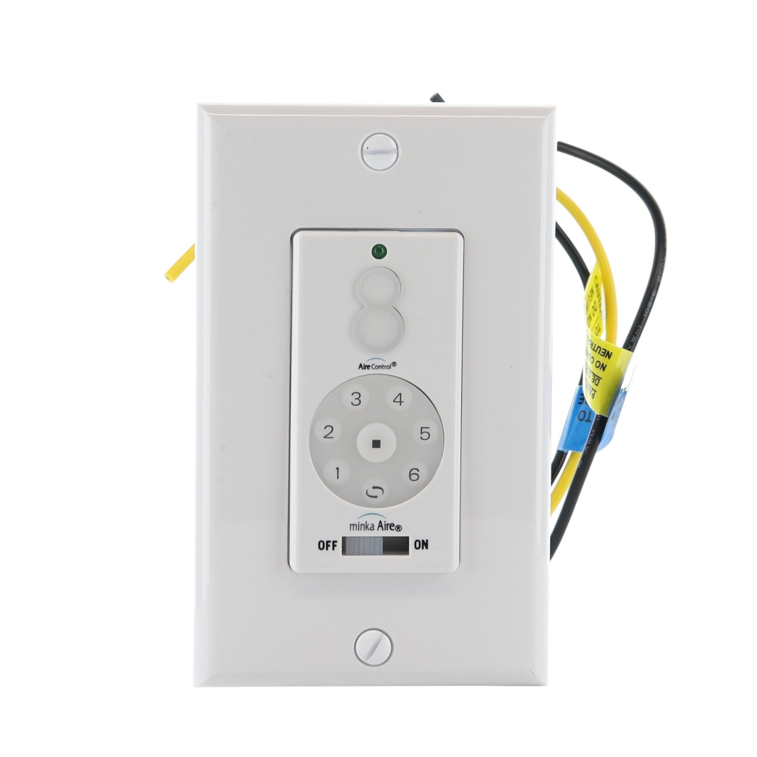 Minka-Aire WC1000 AireControl 6-Speed Wall Mount Ceiling Fan Remote Control | Up/Down Light | Dimming | For/Rev - WC1000