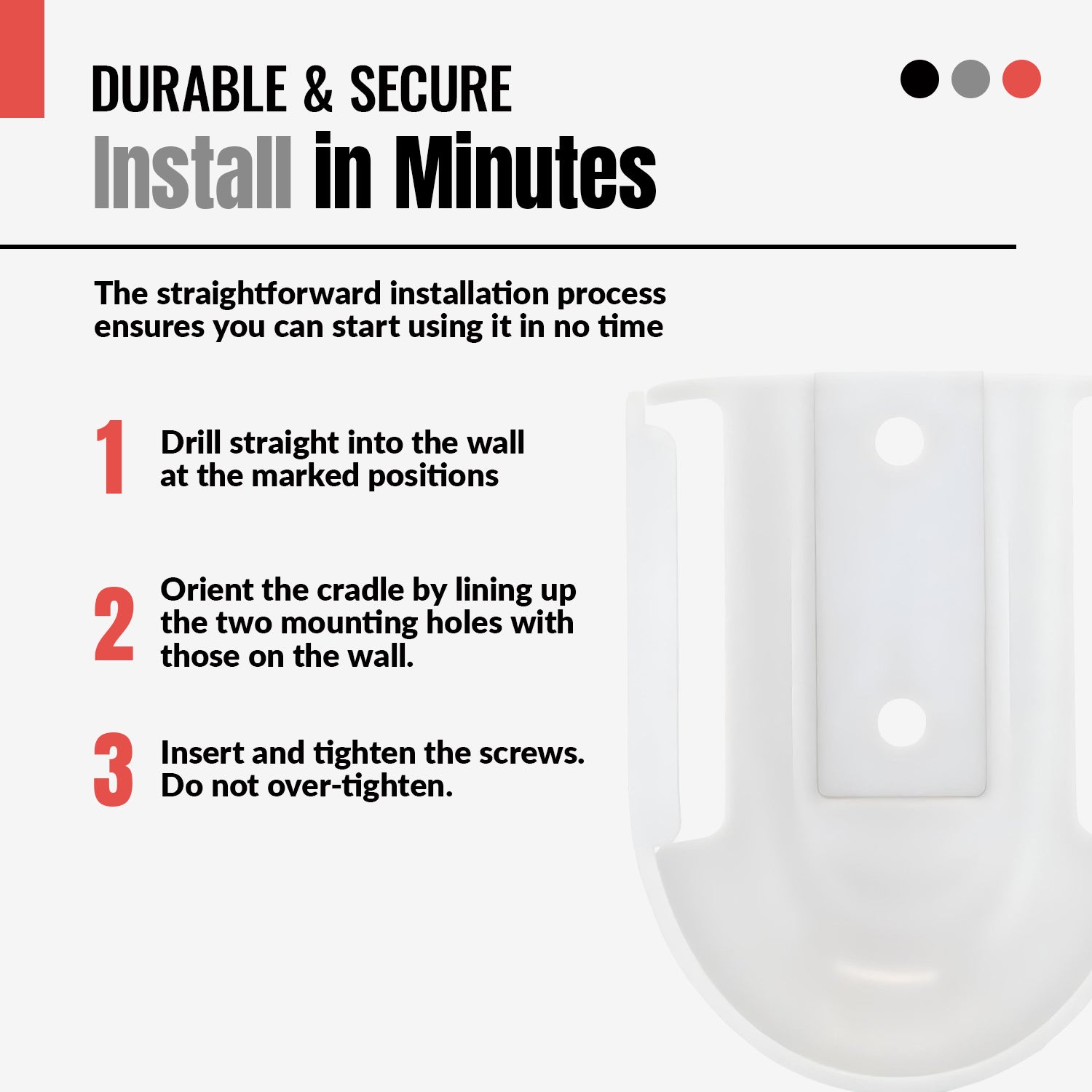 Anderic RRTR214DWM Ceiling Fan Remote Control Wall Mount Bracket for TR214D KUJCE10311 KUJCE10712 TR214B