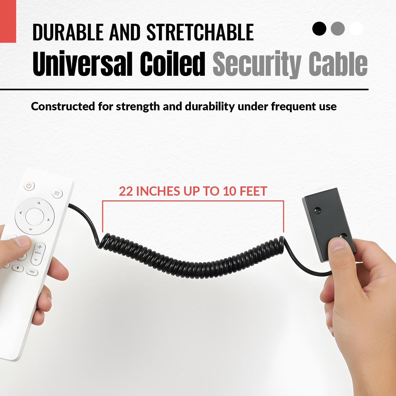 Anderic CBL02 Universal Security Cable Tether for Remote Controls
