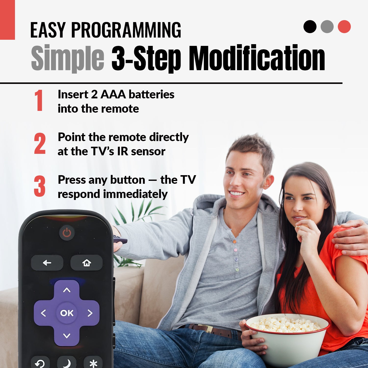 Control remoto para televisor Roku Sharp LCRCRUDUS20 2019/2018