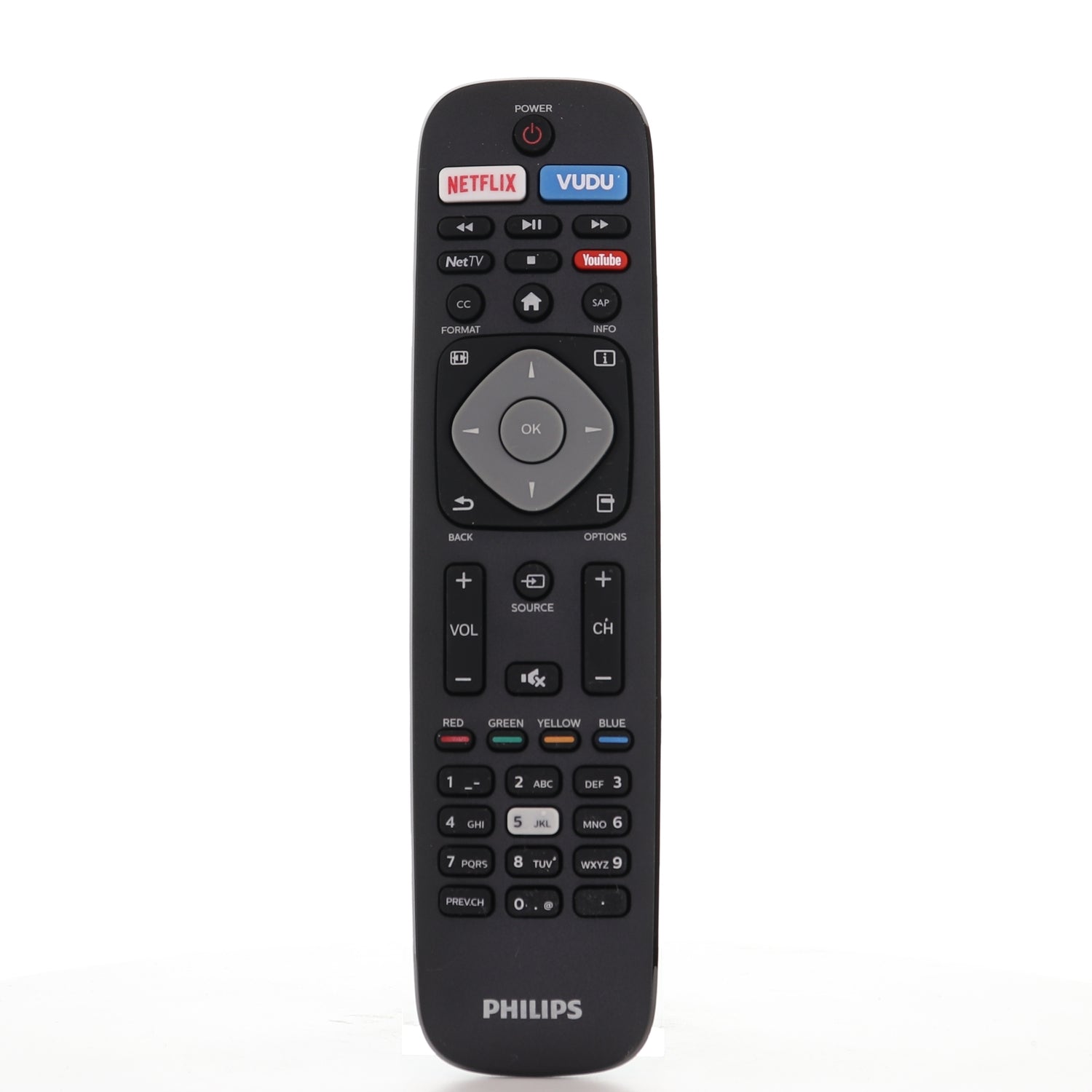 Philips NH503UP TV Remote Control with Netflix, Vudu, NetTV, YouTube Apps – NH503UP