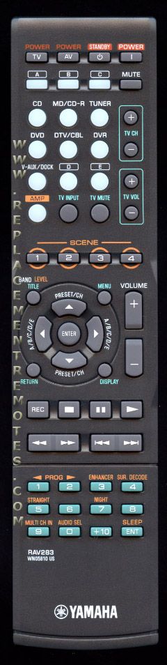 Yamaha RAV283 Receiver Remote Control