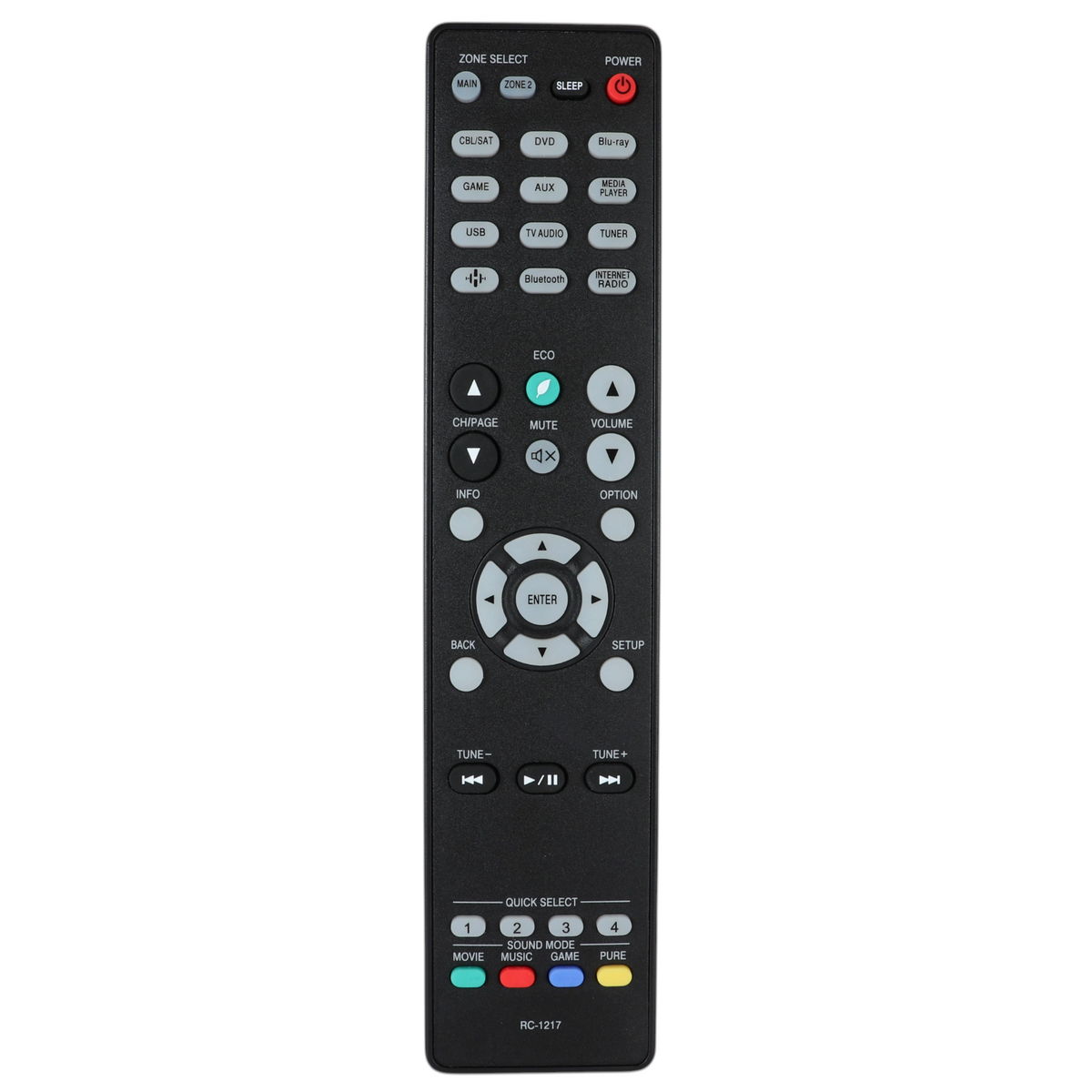 Télécommande de remplacement Anderic RC-1217 pour Denon 30701028000AD, AVR-X1500H, AVR-S750H