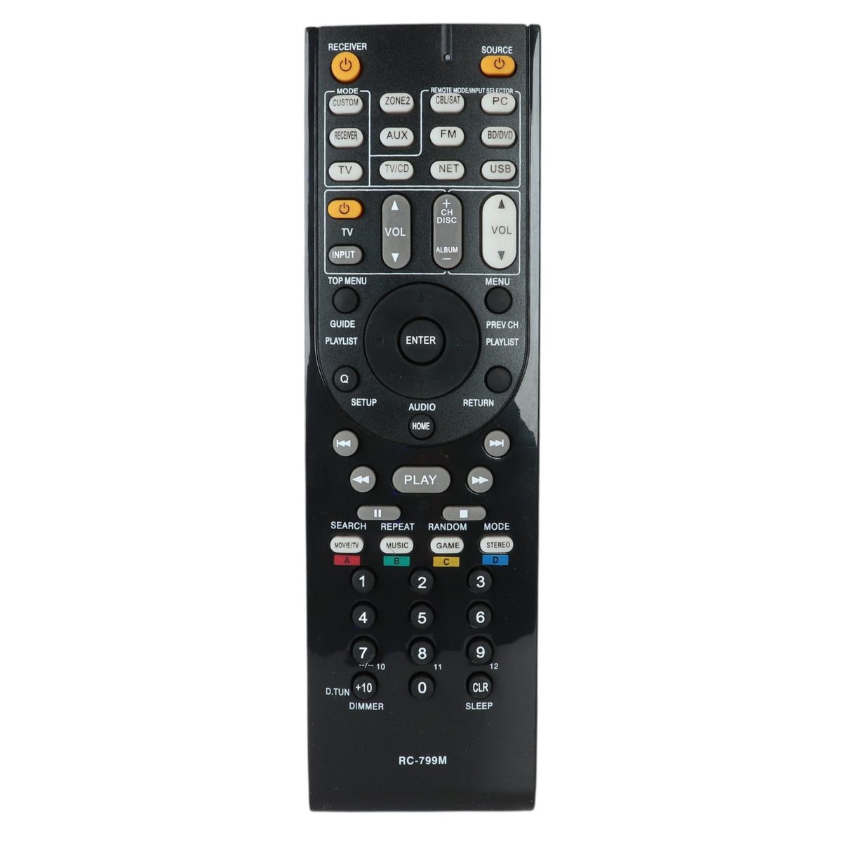 Anderic RC799M Replacement A/V Receiver Remote Control for Onkyo and Integra [RC-799M]