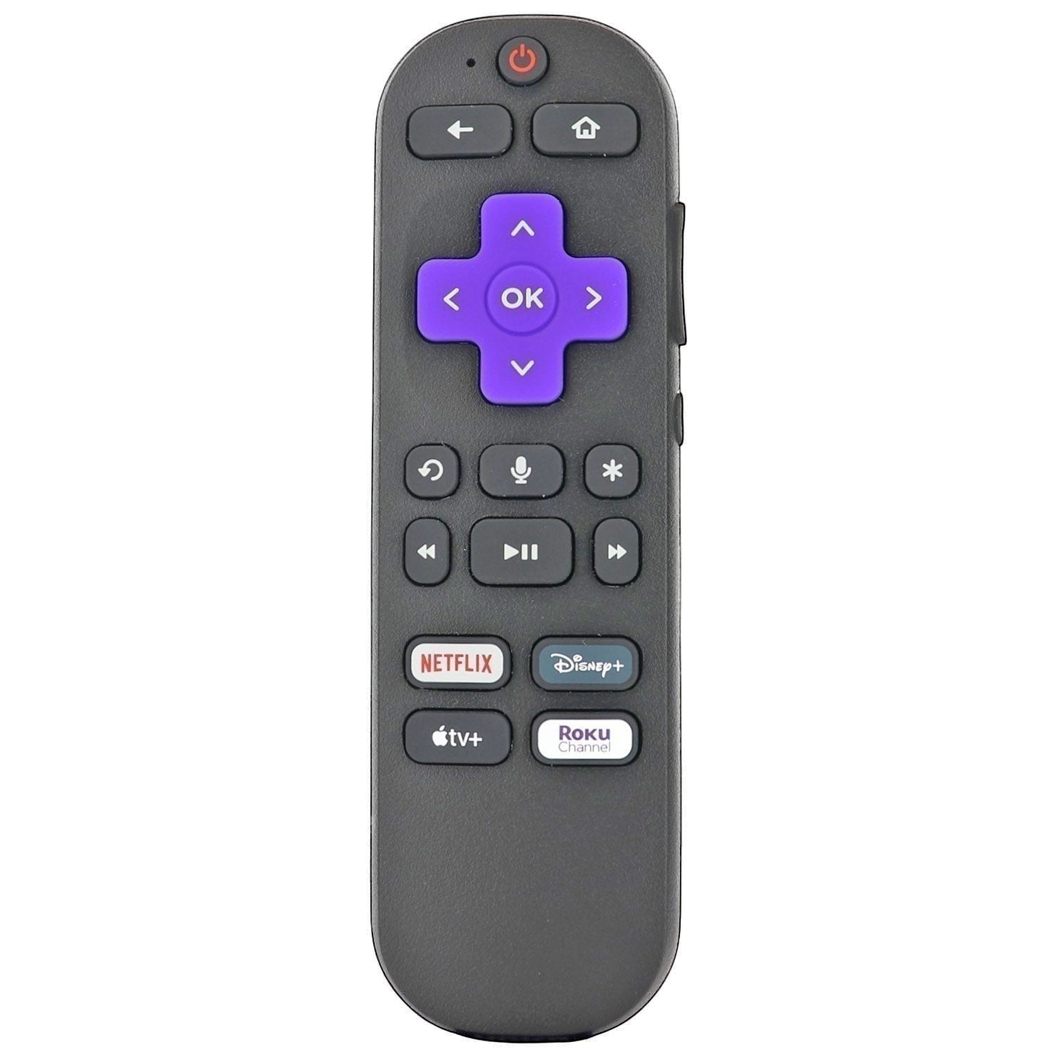 Sustituto del control remoto de juegos y streaming Roku 3 con teclas de acceso directo ROKU3RF [RCGZ1, SIN TECLAS DE JUEGO / CONECTOR DE AURICULARES]