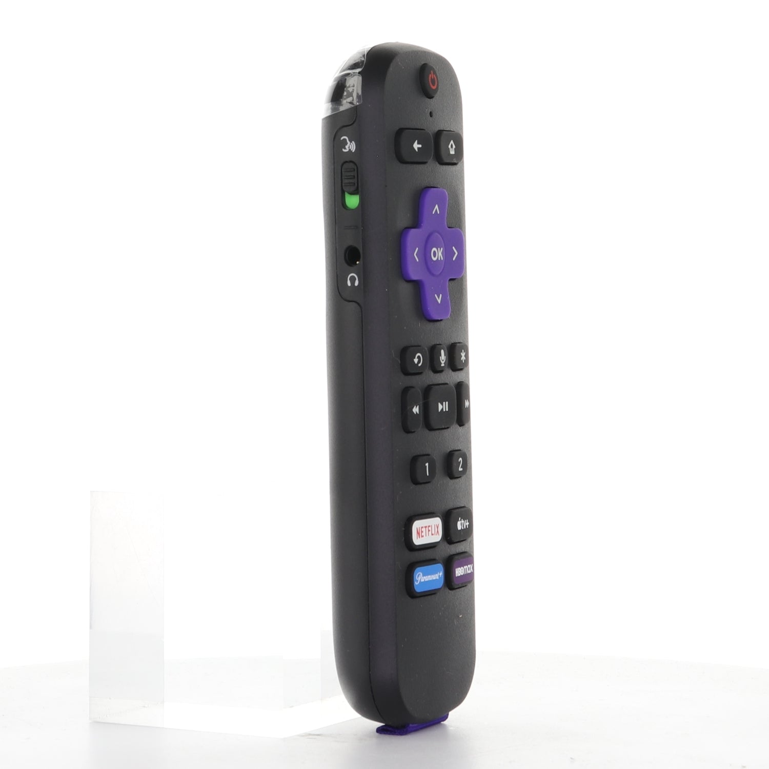 Roku RC-MC1 / RC-MC1F con conector para auriculares, control remoto para Roku Streaming y TV - Netflix, Apple TV+, Paramount, HBOMax - 3026000019