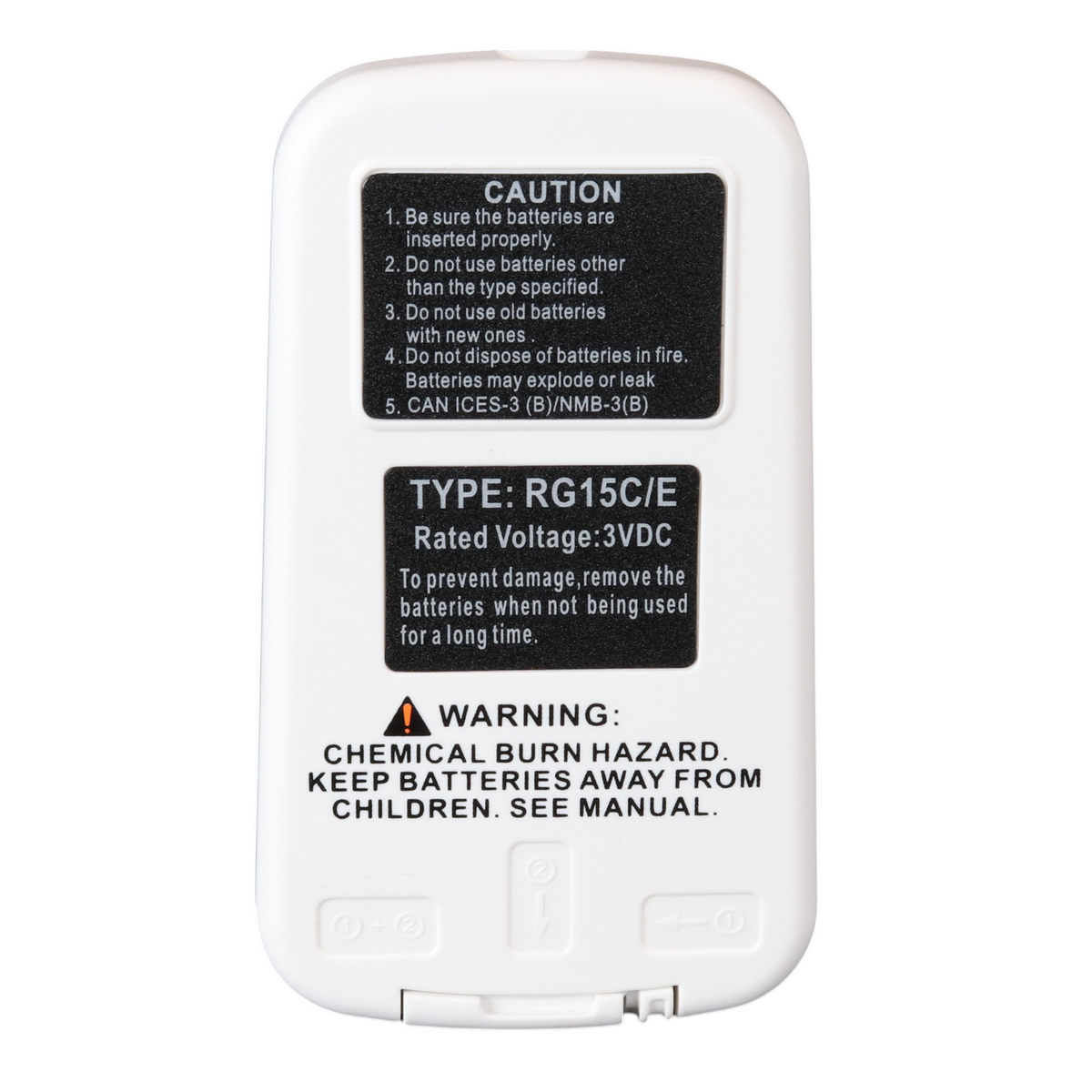 Midea RG15C1/E Window Mounted Air Conditioner Remote Control - 17317000A53591