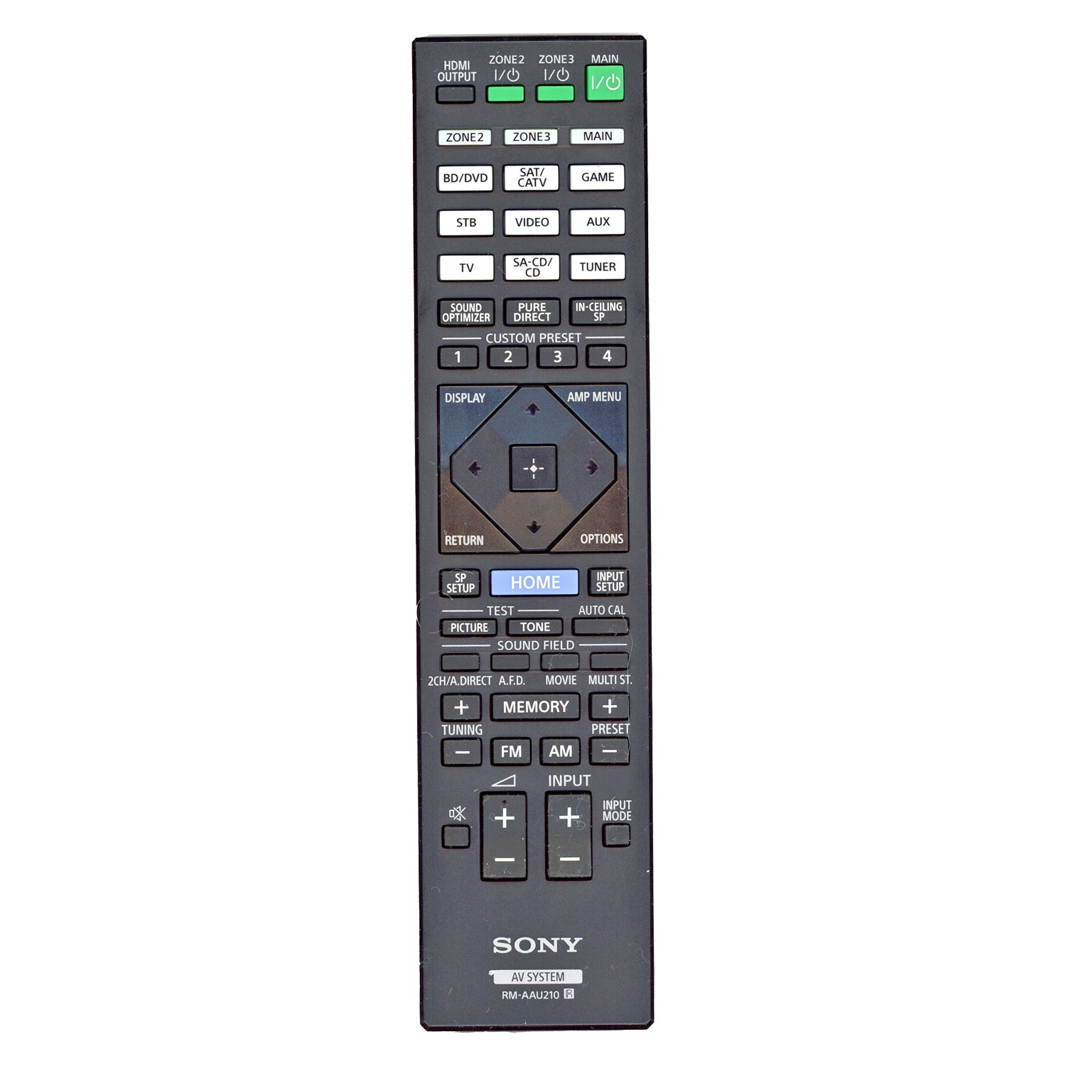 Control remoto del receptor A/V Sony RMAAU210 / 149284911
