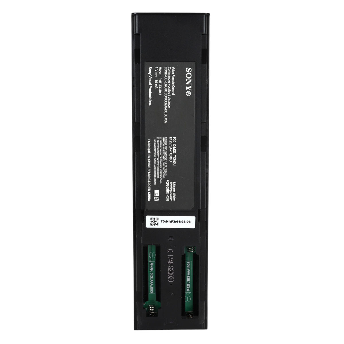 Mando a distancia Sony RMF-TX310U para TV Bravia | Inteligente | RF e IR | Control por voz de Google - 1-493-552-23