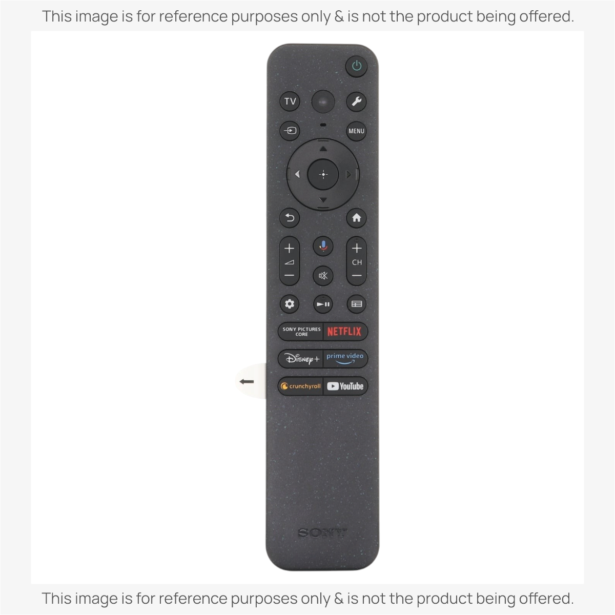 Anderic voice-enabled TV remote control for Sony BRAVIA XR TVs with dedicated streaming app buttons and black finish.