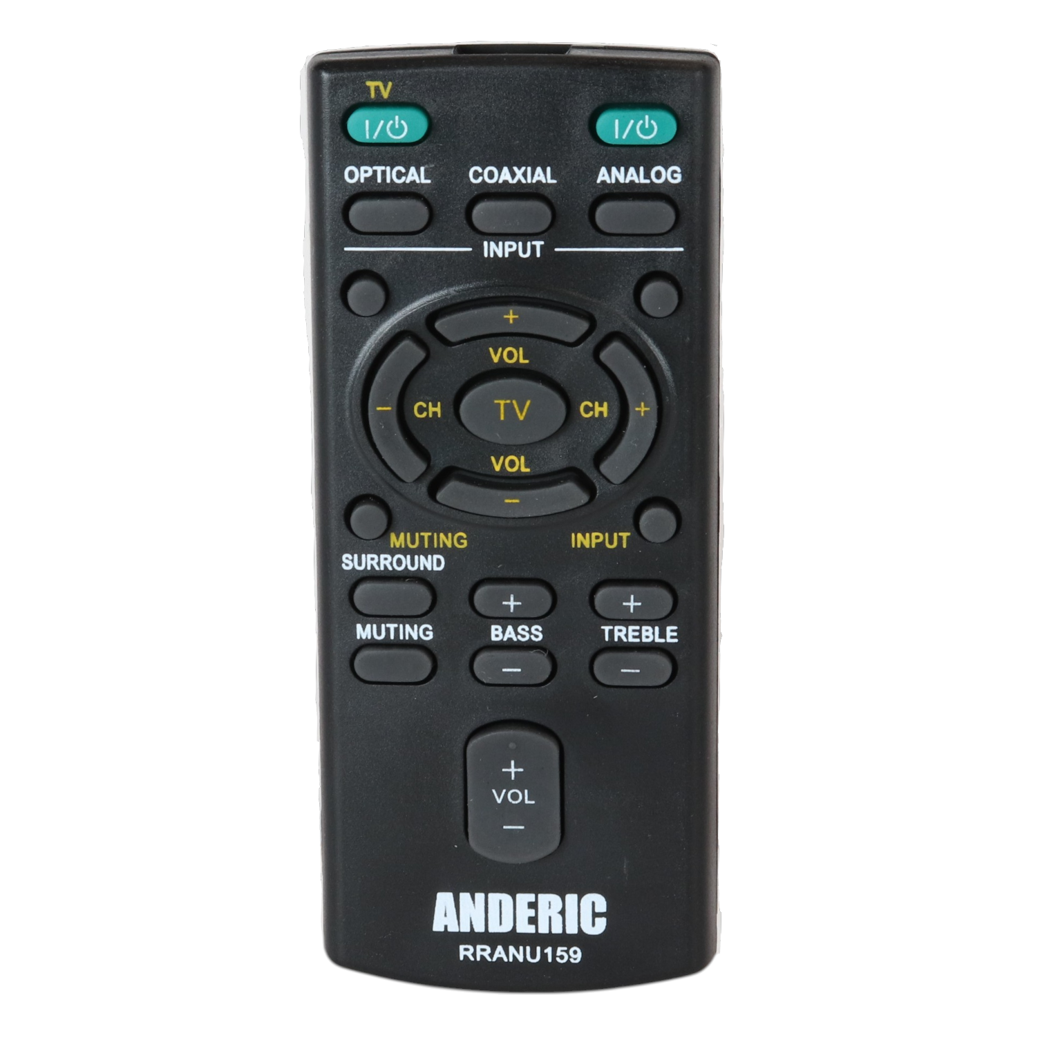 Anderic RRANU159 Replacement Remote Control for Sony Sound Bar RM-ANU159, RM-ANU160, RMT-AH101U, RMT-AH101U, RM-ANU191, and Others
