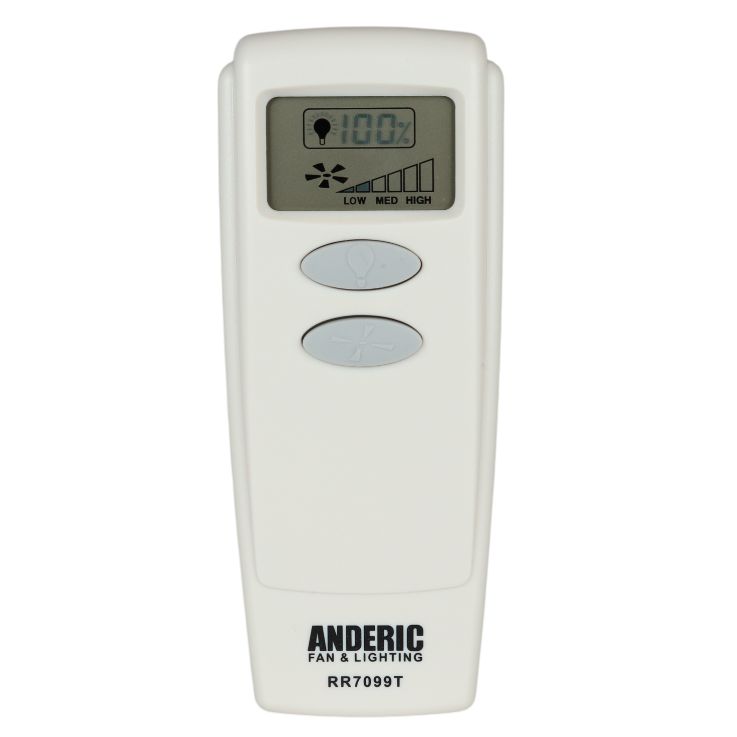 Télécommande de remplacement Anderic RR7099T pour ventilateur de plafond avec écran LCD | CHQ8BT7098T