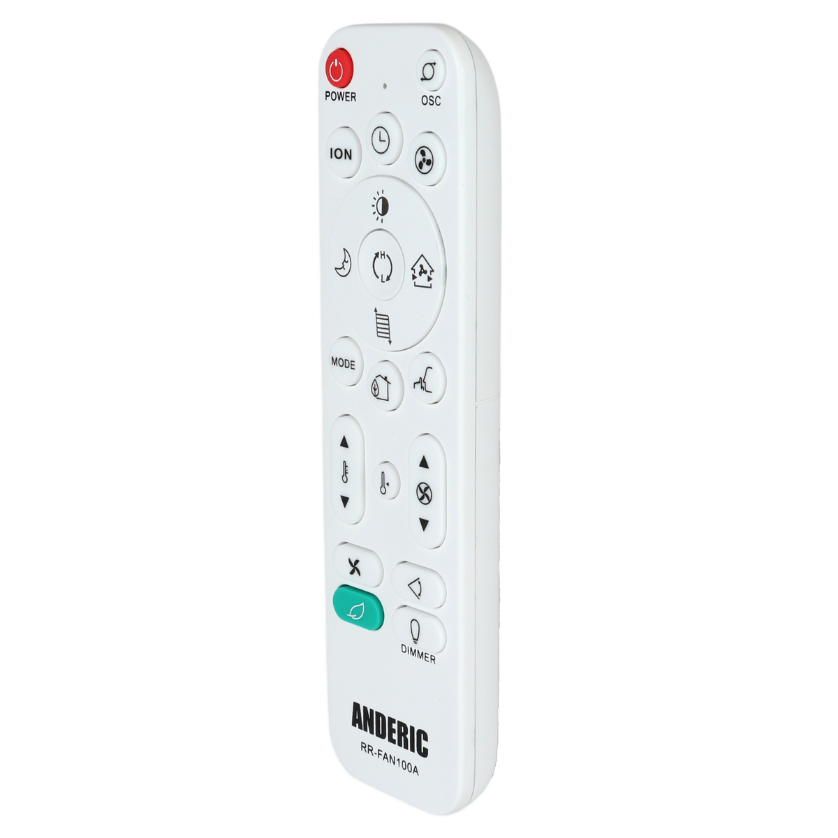 Télécommande universelle pour radiateurs soufflants et ventilateurs sur pied Anderic | Apprentissage | Lasko | DeLonghi - RRFAN100A