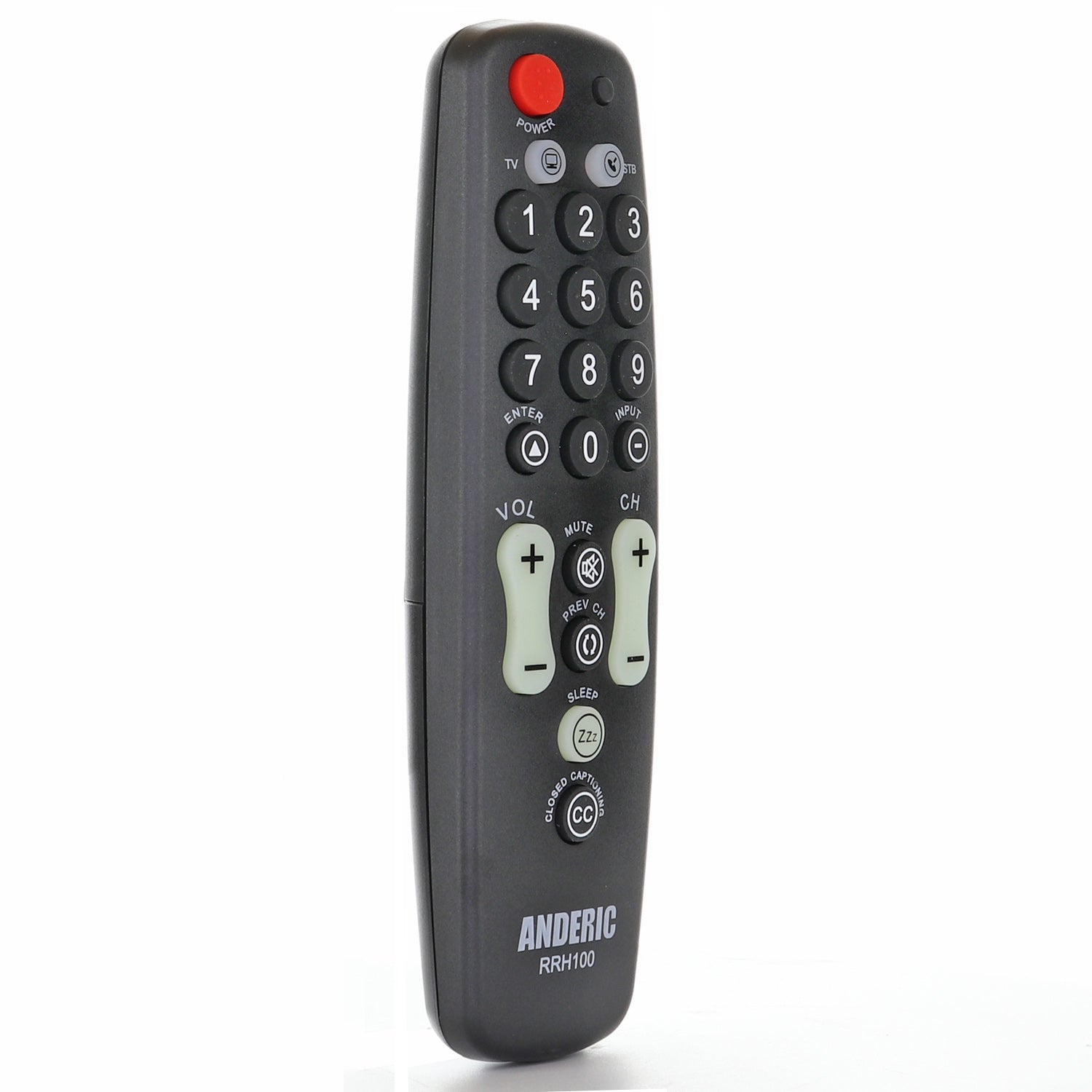 Anderic Hospitality 2-Device Universal Remote Control for TVs and Cable/Satellite/STB Boxes - RRH100