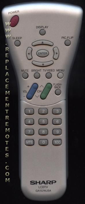 Sharp GA152WJSA TV Remote Control