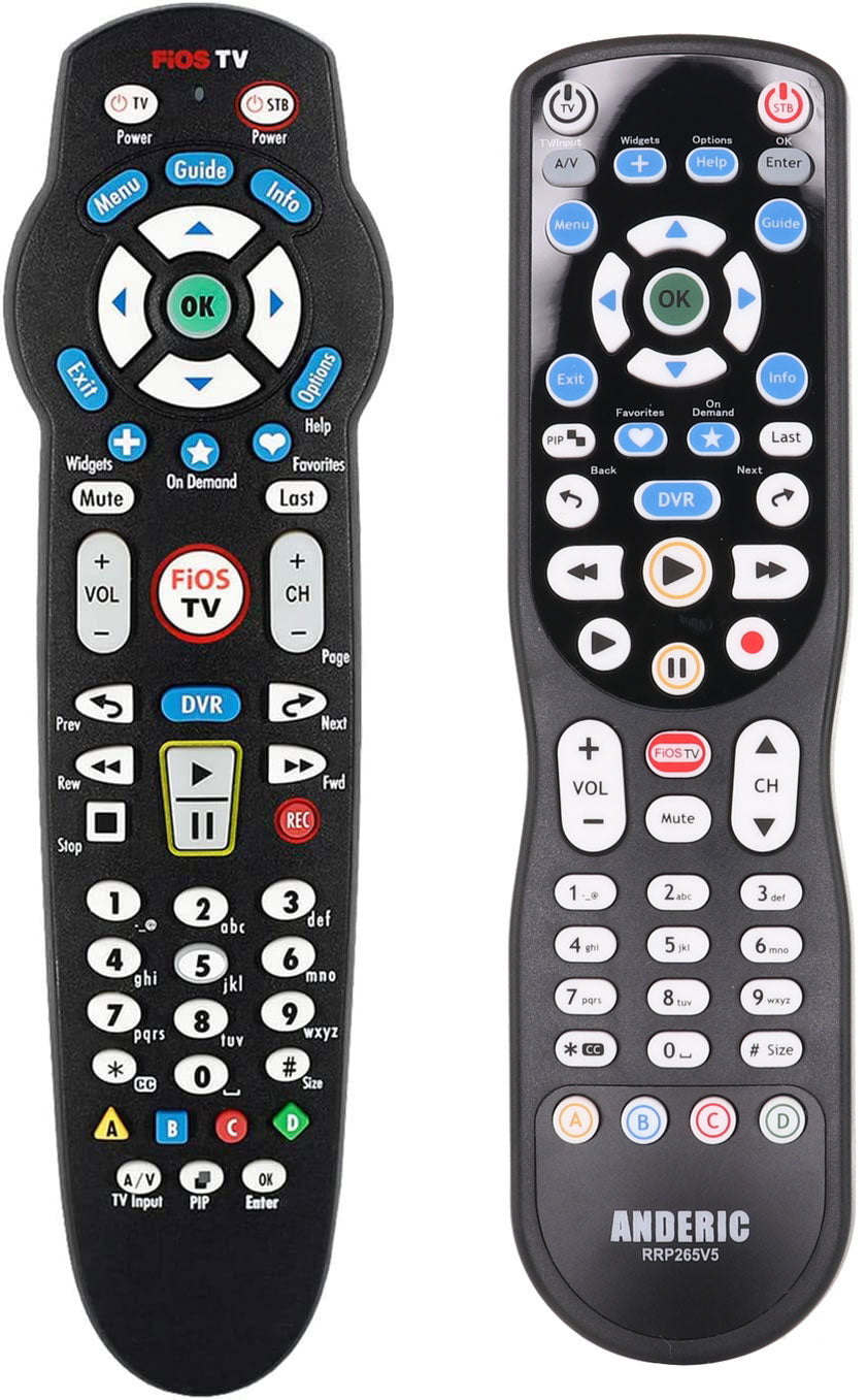 Anderic P265v5 for Verizon FiOS Cable TV Universal Remote Control - RRP265V5 | Verizon FiOS 2-Device, Version 2/3/4/5 RC2655007/01, Work with All FiOS Systems and Set Top Boxes